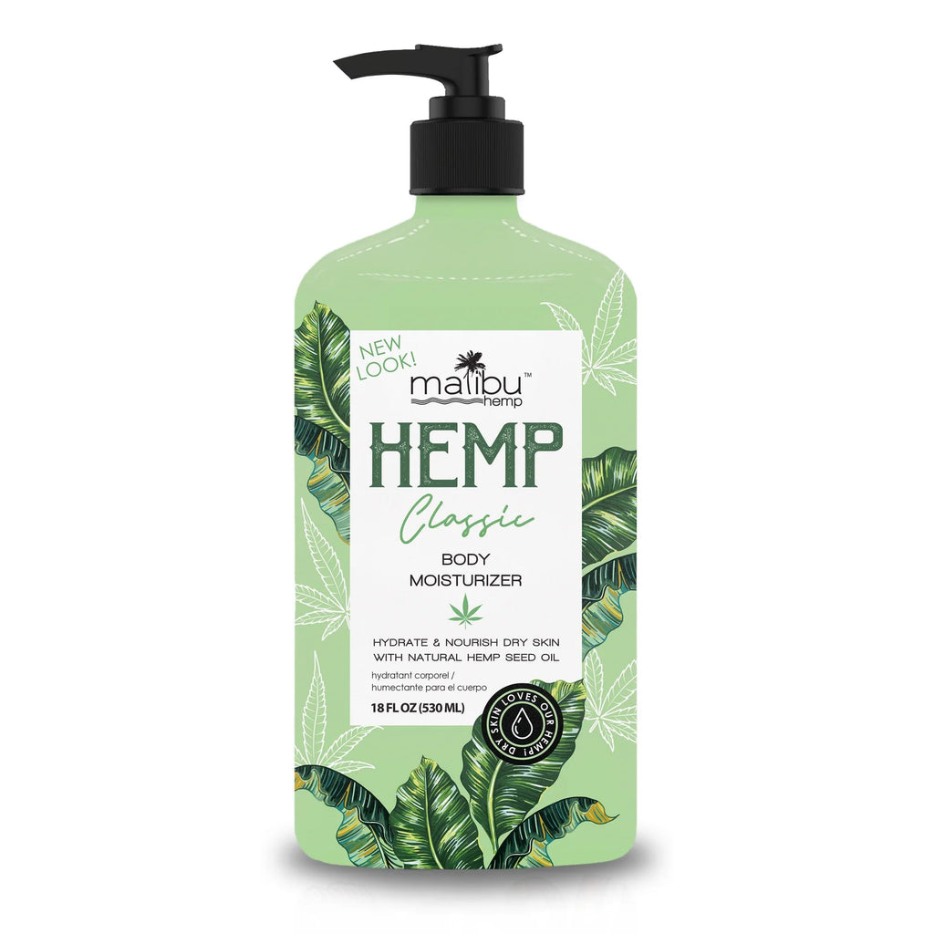 Malibu Hemp Classic Body Moisturizer – Hemp Seed Oil Lotion, Vegan, 18 oz