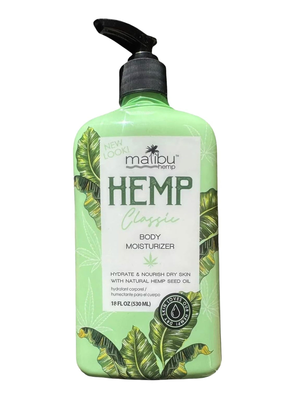 Malibu Hemp Classic Body Moisturizer – Hemp Seed Oil Lotion, Vegan, 18 oz