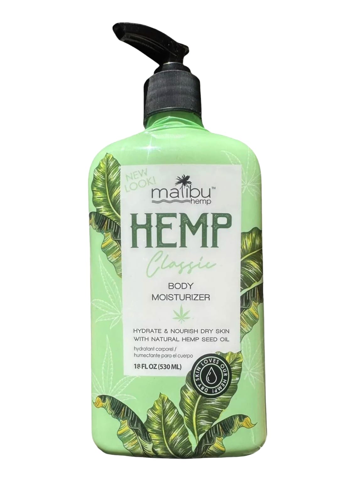 Malibu Hemp Classic Body Moisturizer – Hemp Seed Oil Lotion, Vegan, 18 oz