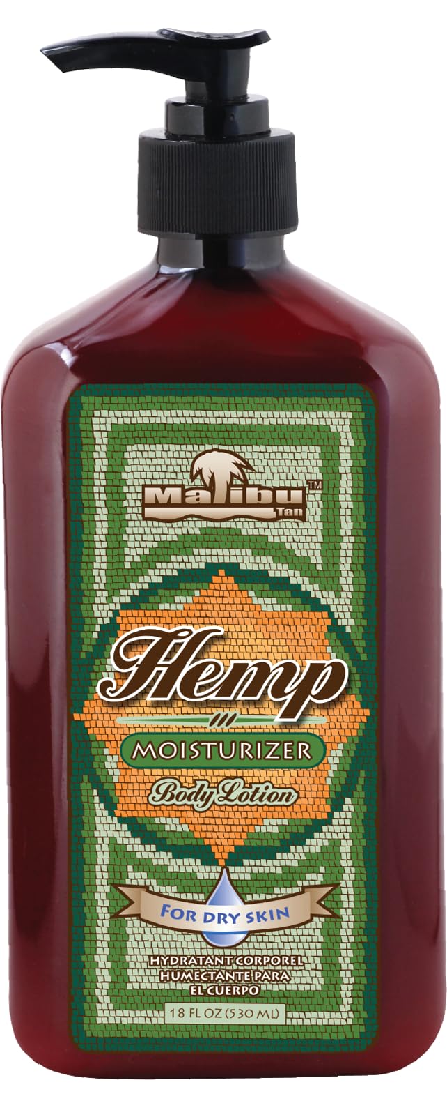 Malibu Tan Body Lotion for Dry Skin – Hemp Moisturizer, 18 oz