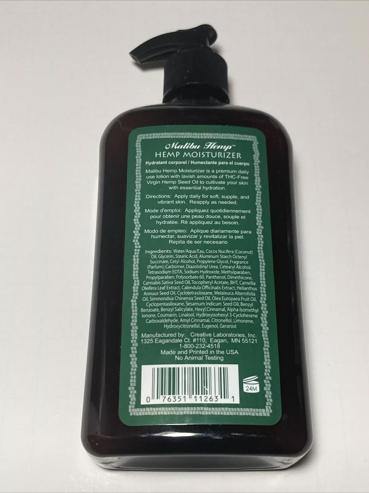 Malibu Tan Body Lotion for Dry Skin – Hemp Moisturizer, 18 oz