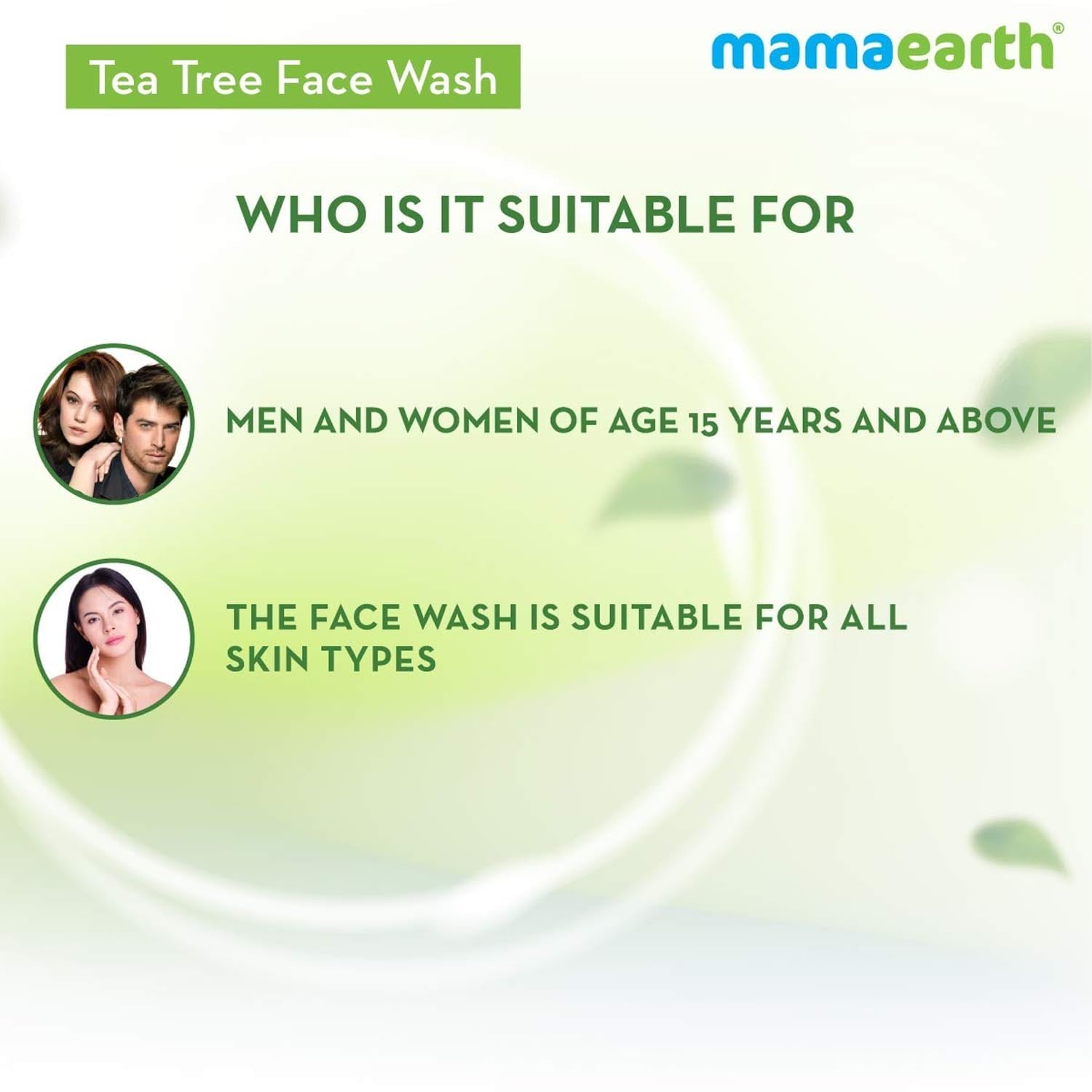MAMAEARTH Tea Tree Face Wash with Neem — 8.45 oz (250 ml)