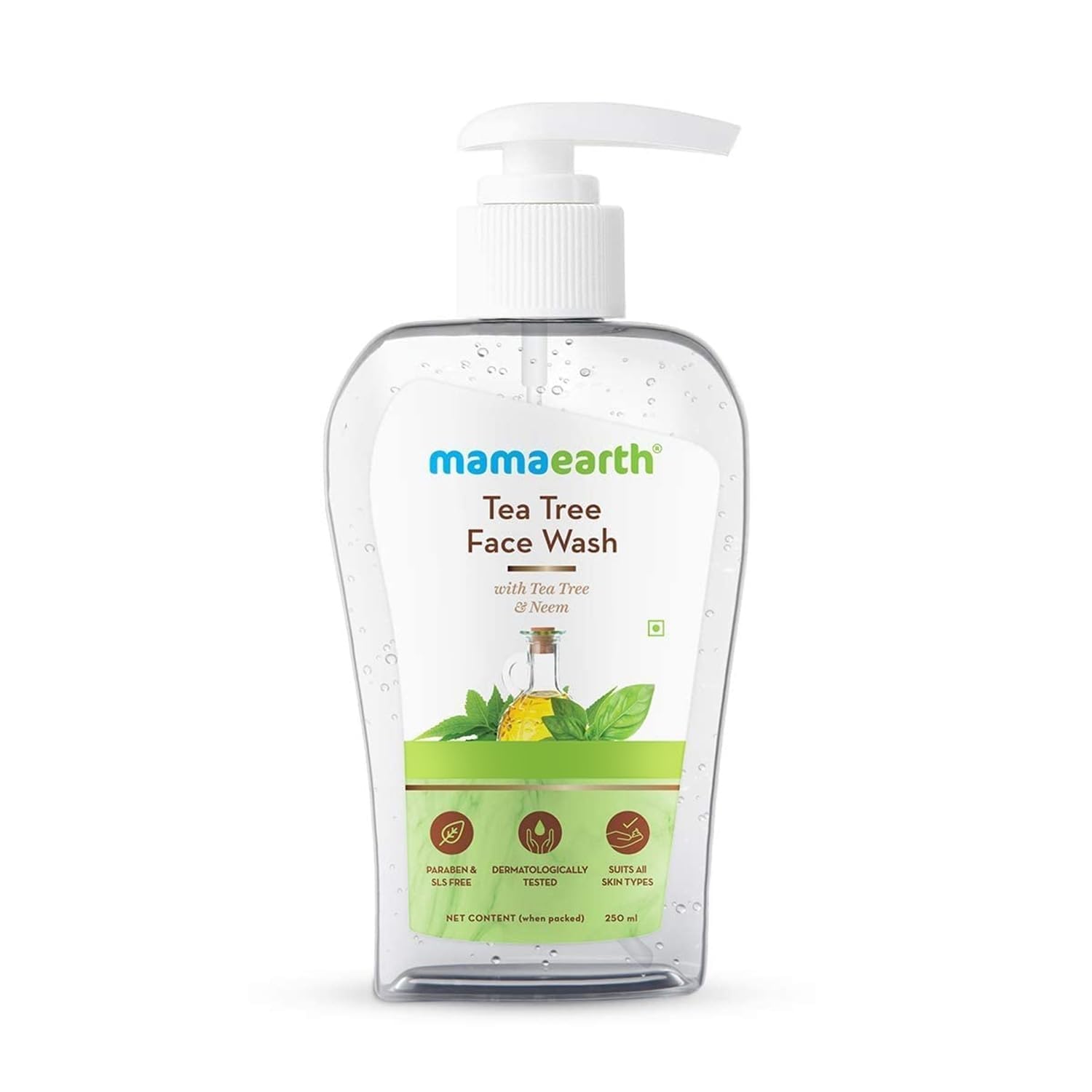 MAMAEARTH Tea Tree Face Wash with Neem — 8.45 oz (250 ml)