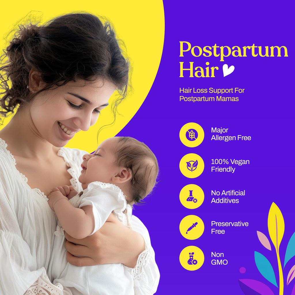 Mama’s Select Postpartum Hair Loss Vitamins – Reduce Shedding, Restore Thickness