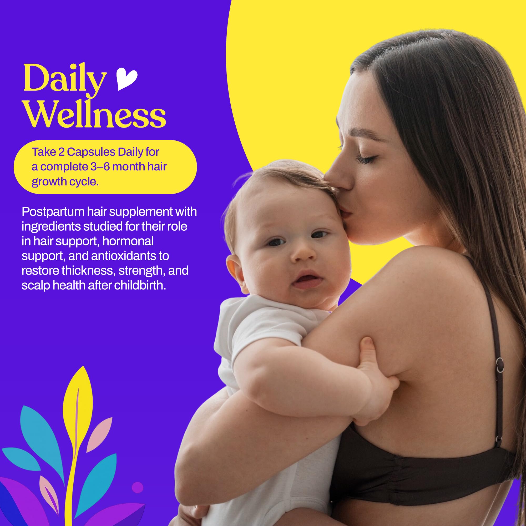 Mama’s Select Postpartum Hair Loss Vitamins – Reduce Shedding, Restore Thickness