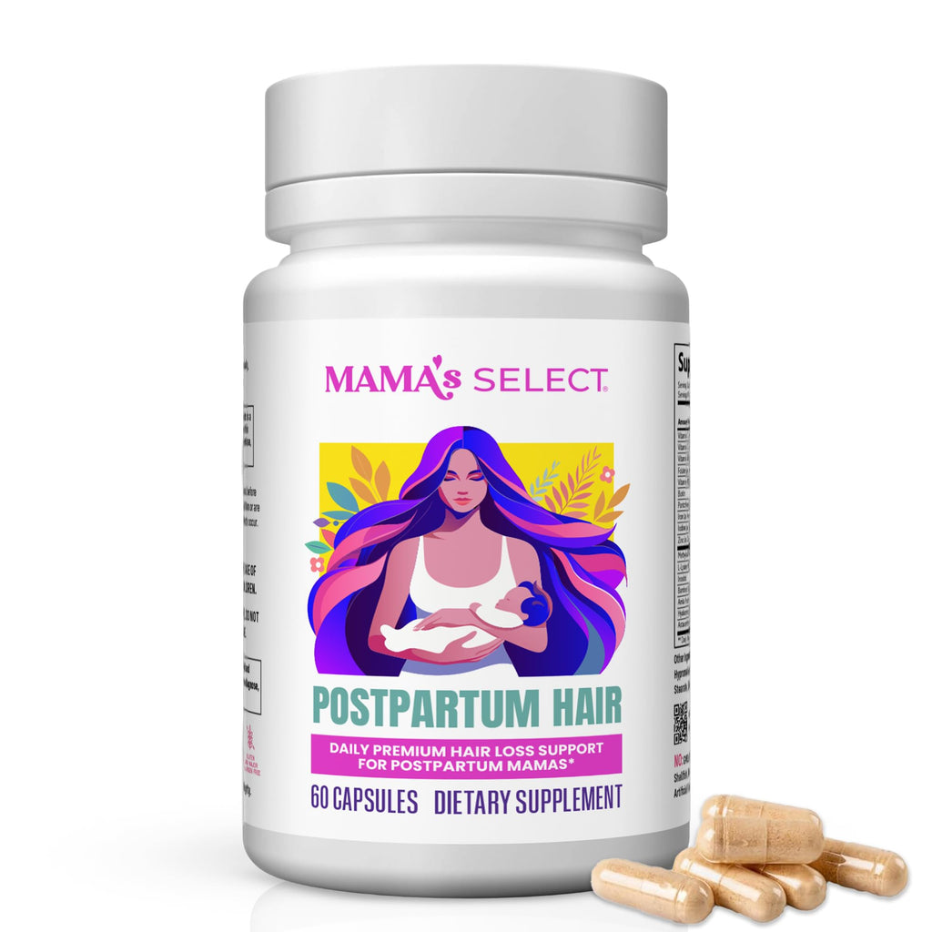 Mama’s Select Postpartum Hair Loss Vitamins – Reduce Shedding, Restore Thickness