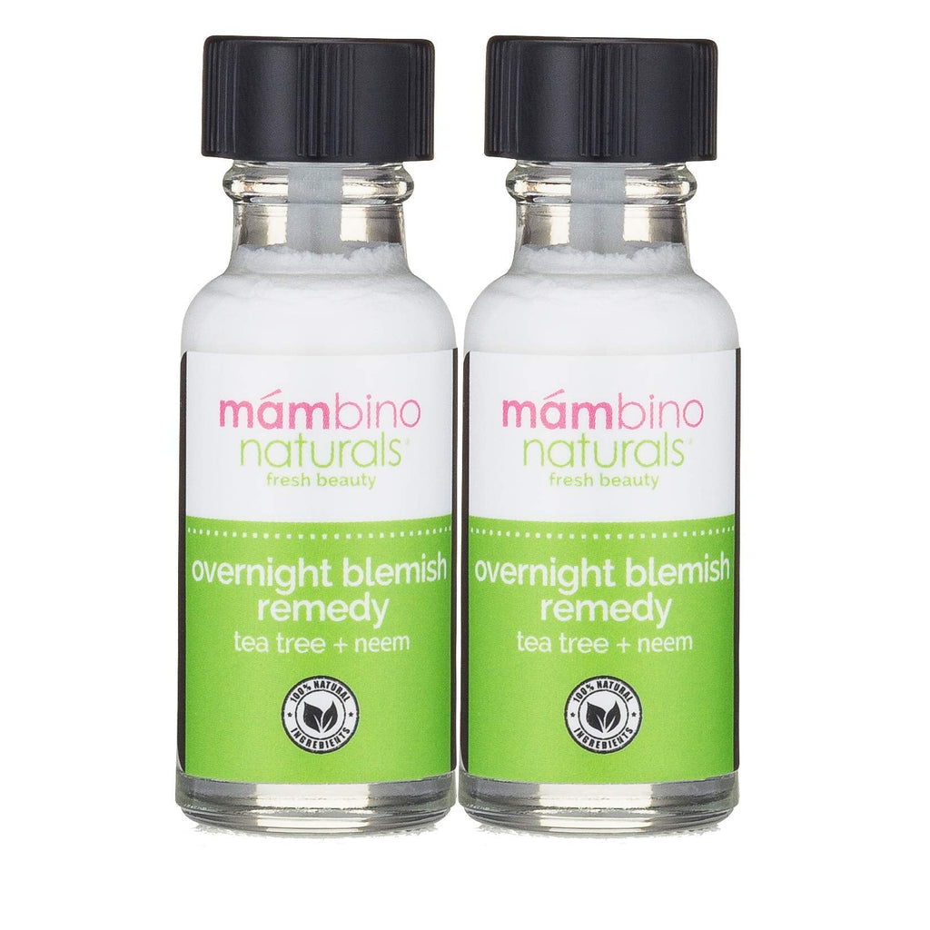 Mambino Organics Overnight Blemish Roll-On – Tea Tree Targeted Care, 2-Pack (15 ml each)