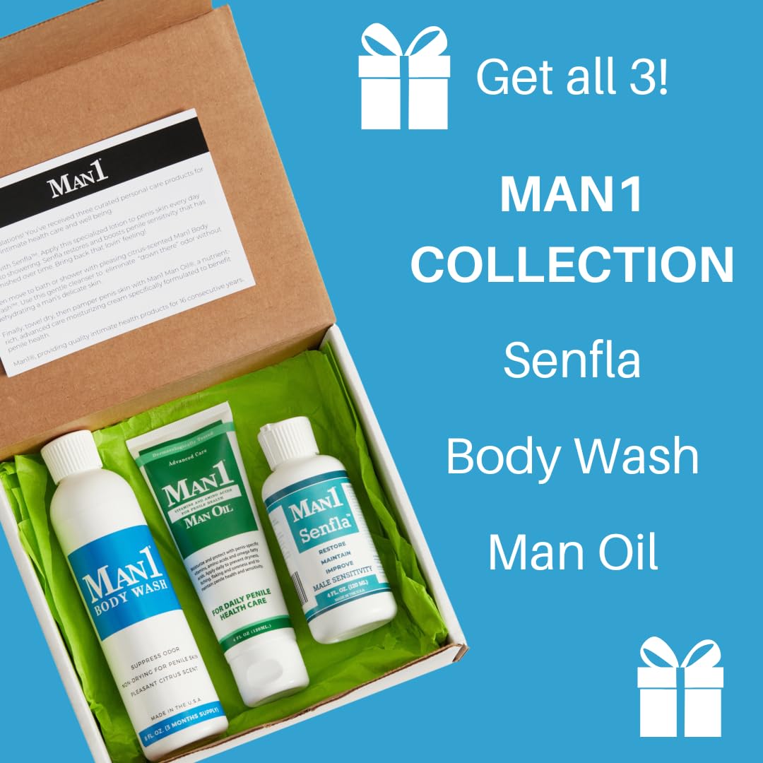 Man1 Man Oil Collection — Premium Penile Care Gift Set (3 Products)