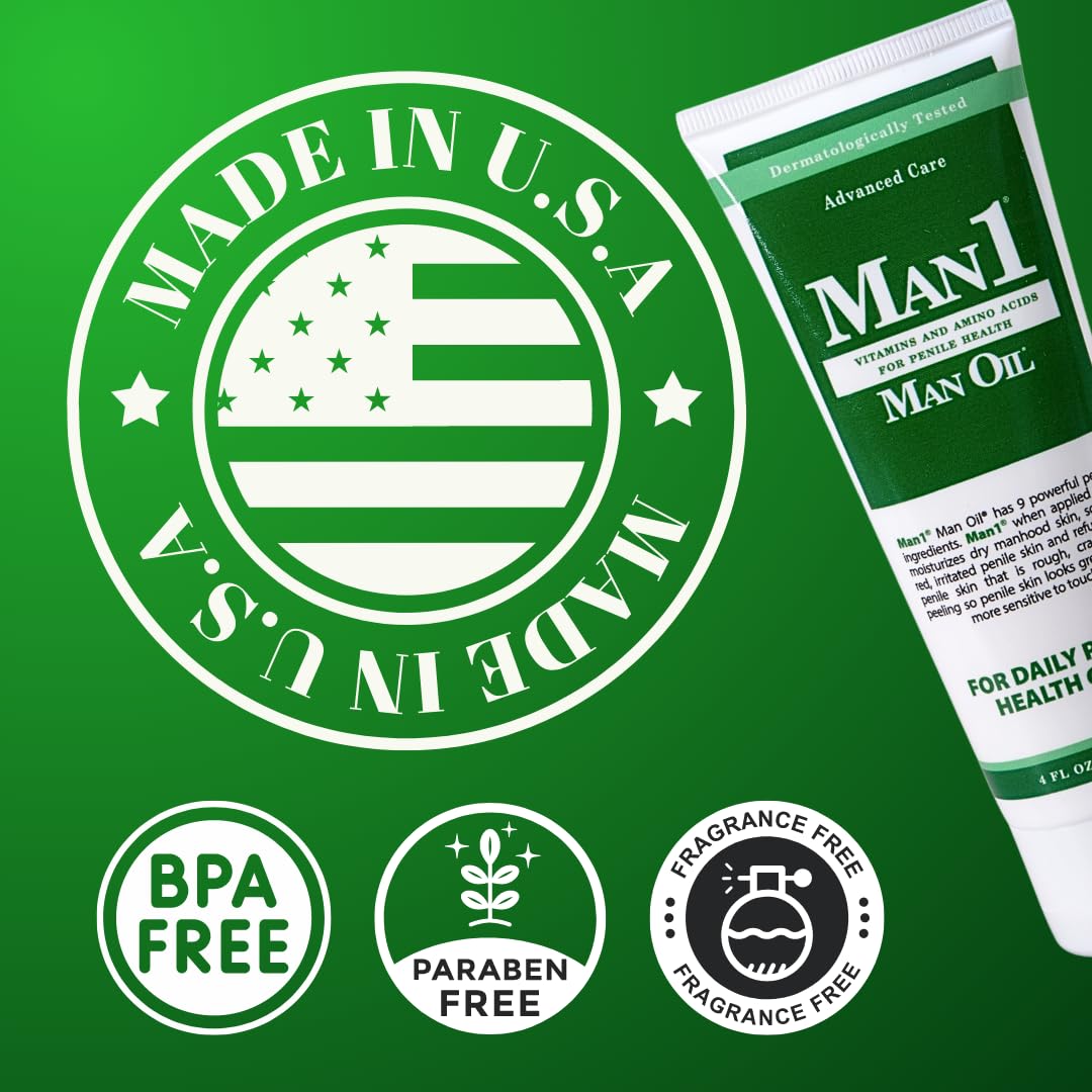 Man1 Man Oil Penile Health Cream - Ultra-Fast Relief & Fragrance-Free Care