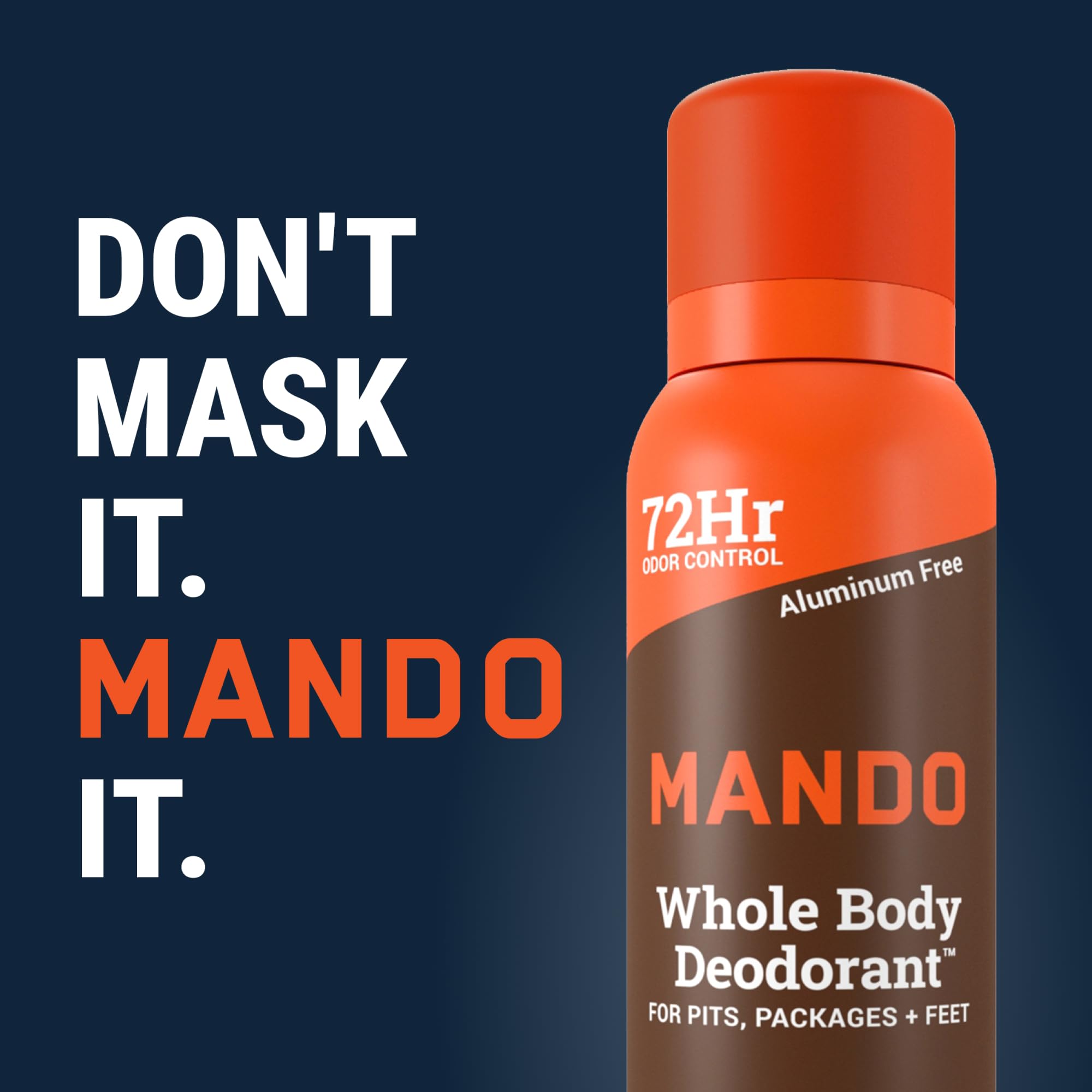 Mando Whole Body Deodorant Spray for Men – Cedar Grove – 72 Hr Odor Control (2-Pack)