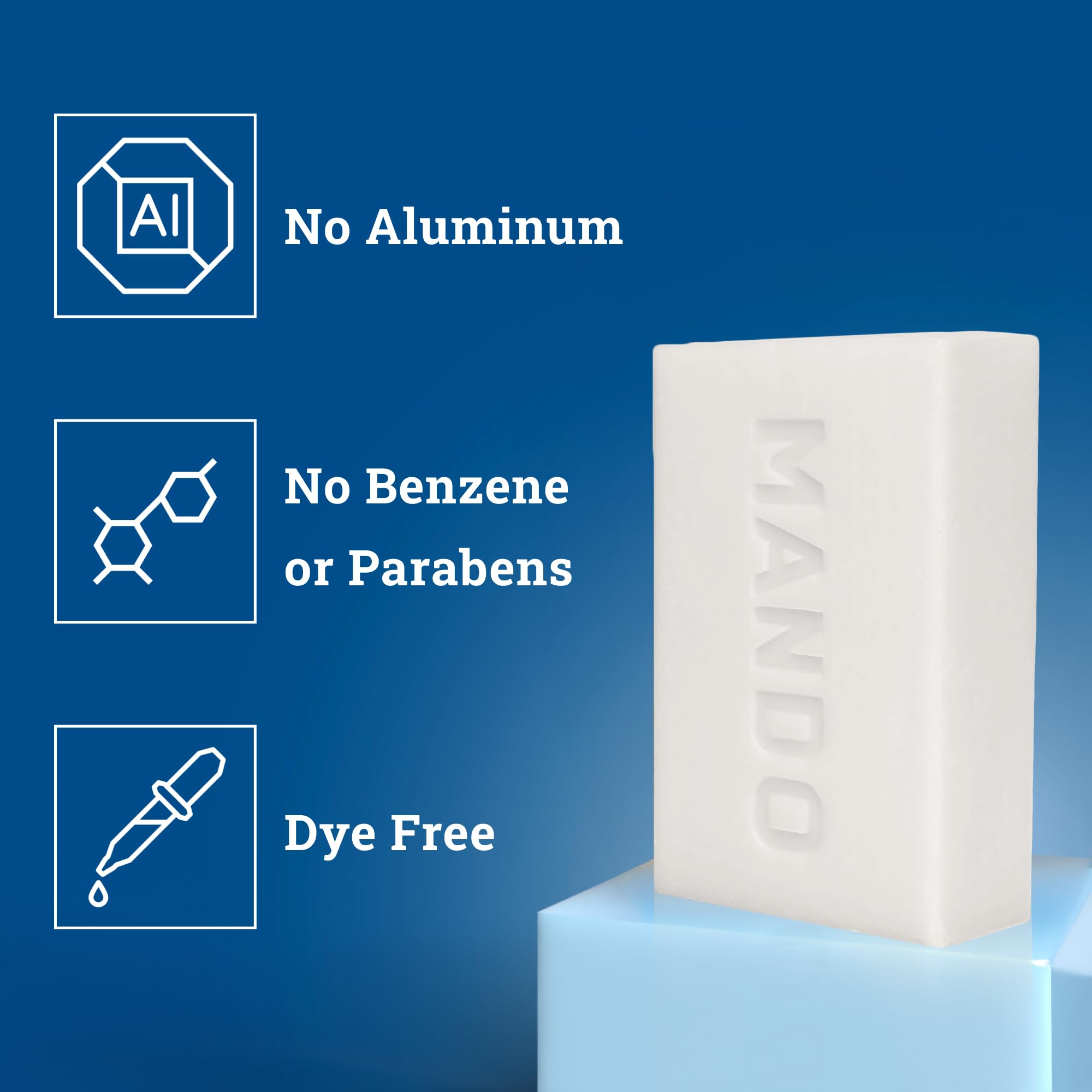 Mando 4-in-1 Acidified Cleansing Bar – 24-Hour Odor Control, Moisturizing, Pack of 2
