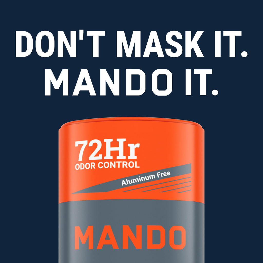 Mando Whole Body Deodorant Two-Piece System (Mt Fuji) — 2.6 oz Solid Stick & 3.6 oz Spray, Aluminum & Baking Soda Free