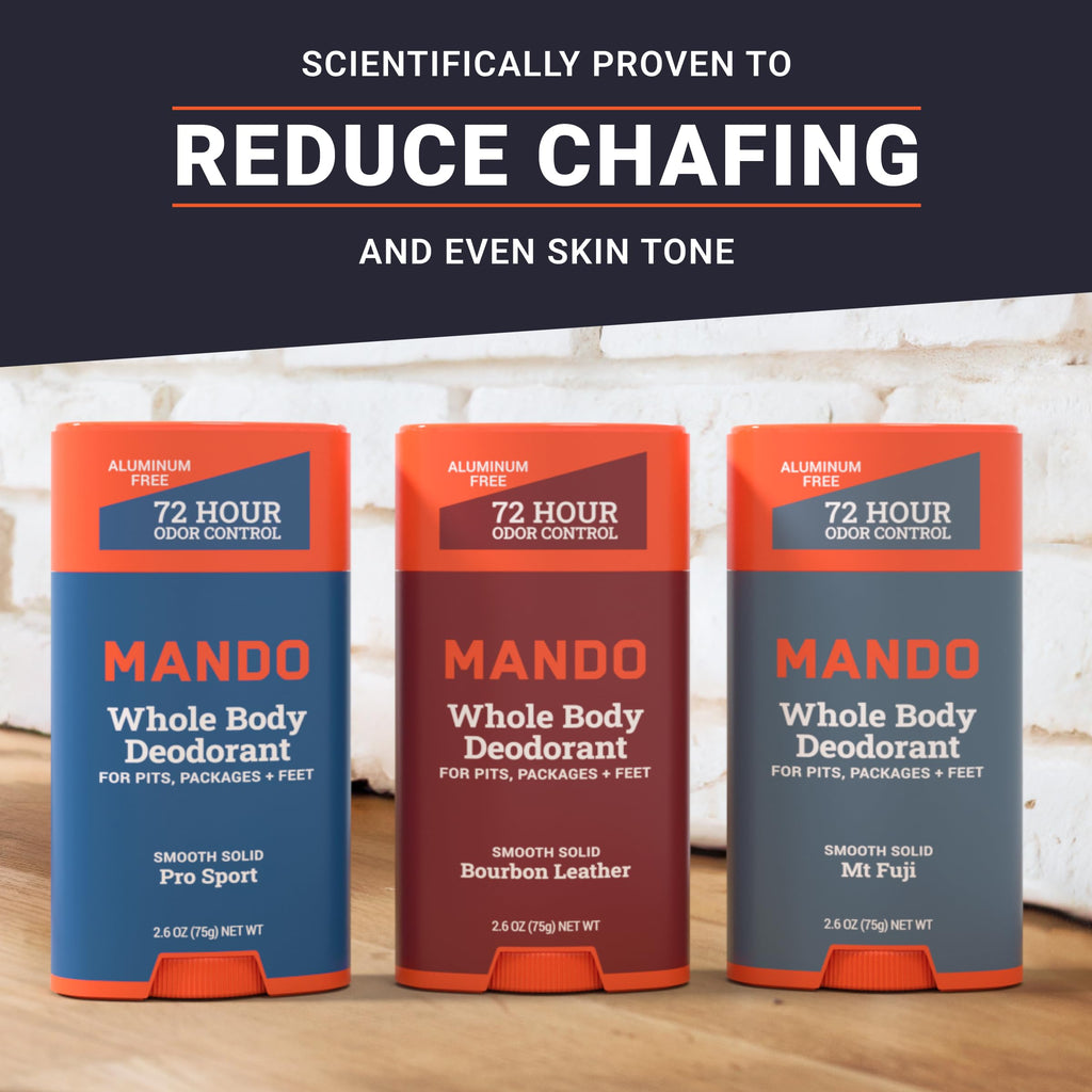 Mando Whole Body Deodorant for Men – 72-Hour Odor Control, Aluminum-Free & Baking Soda Free (Pack of 3)