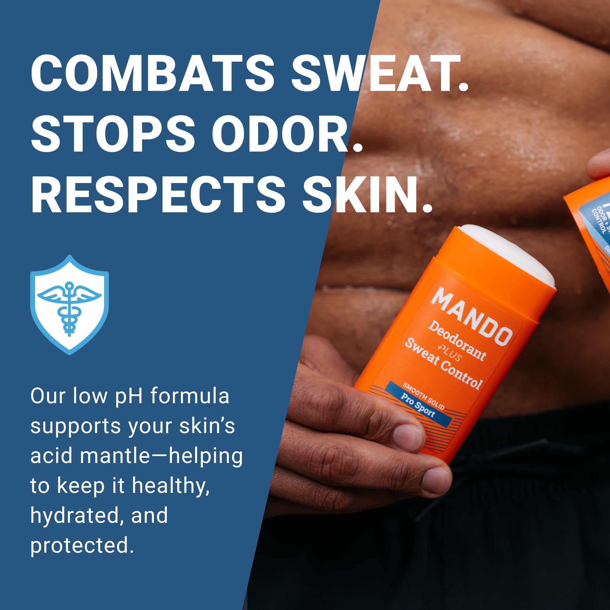Mando Pro Sport Extra Strength Antiperspirant Deodorant – 72-Hour Sweat & Odor Control (Pack of 2)