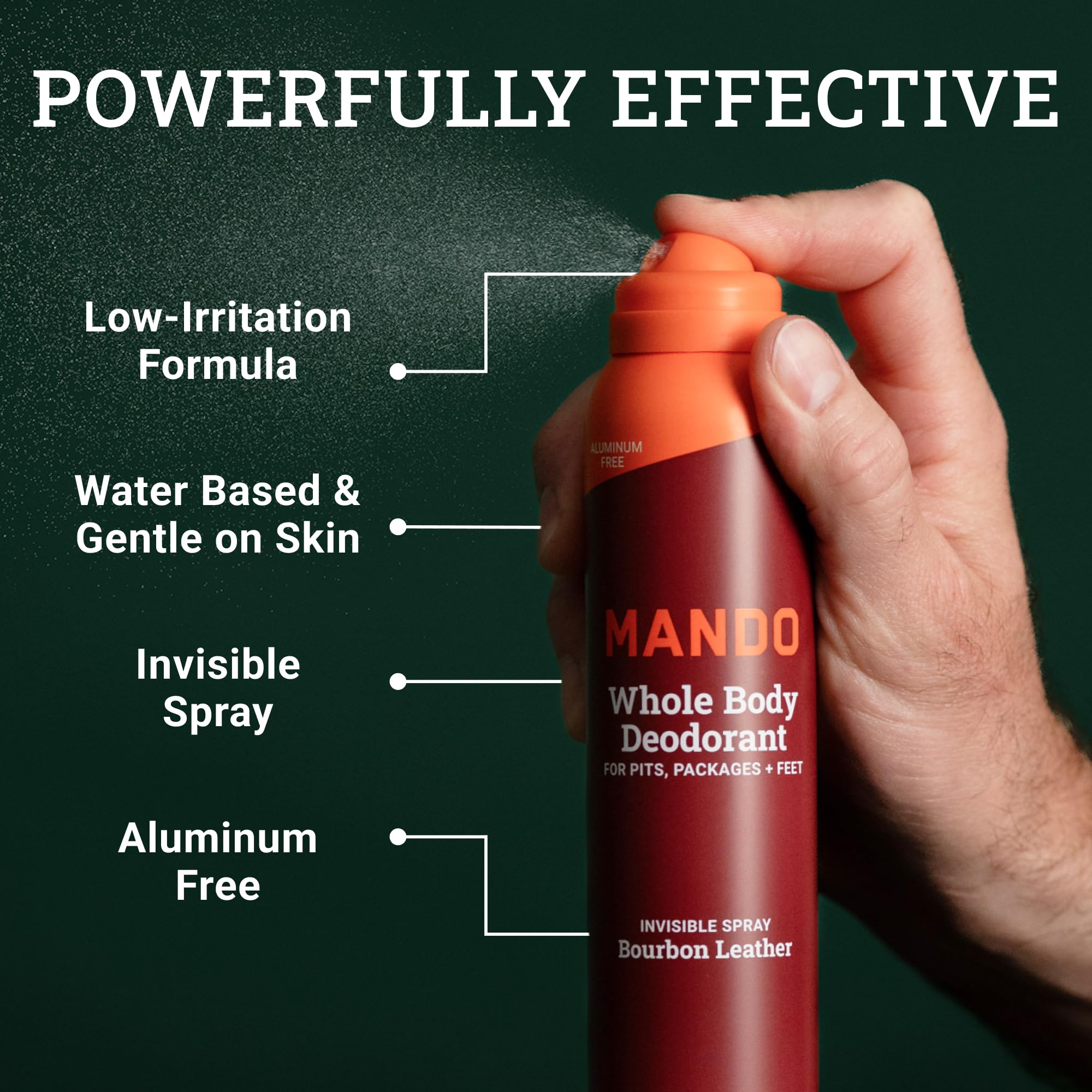 Mando Whole Body Three Piece System – Bourbon Leather | Aluminum & Baking Soda Free Odor Control