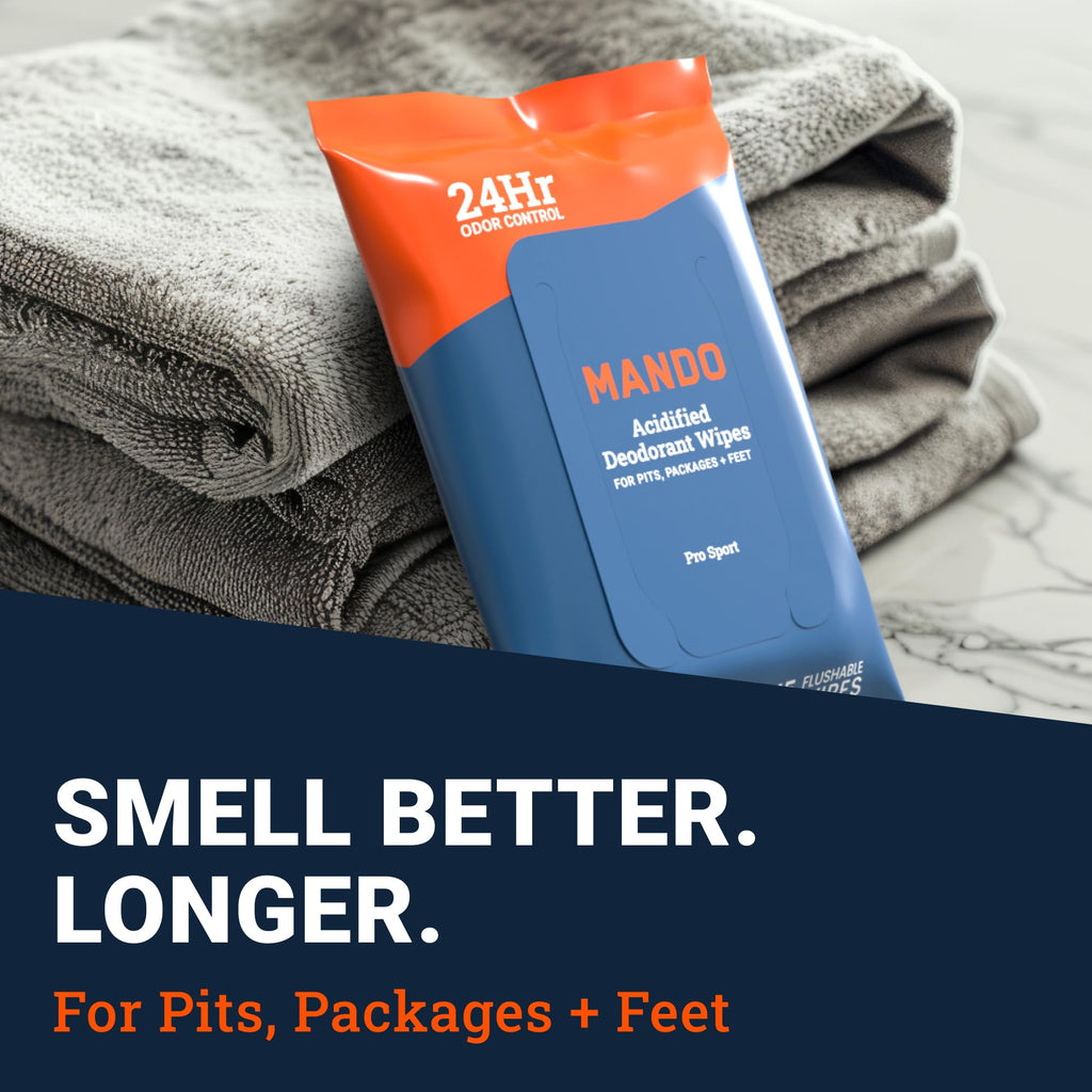 Mando Whole Body 3-Piece System — Aluminum- and Baking Soda-Free Odor Control (Mt Fuji) – 2.6 oz Stick, 3.6 oz Spray, 15 Wipes