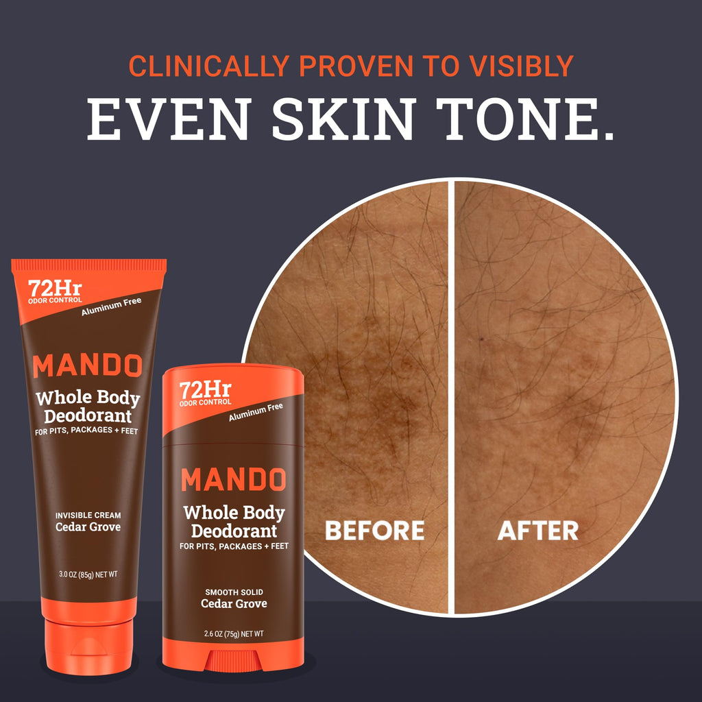 Mando Whole Body Deodorant Bundle – Cedar Grove | Aluminum-Free, 72-Hour Odor Control
