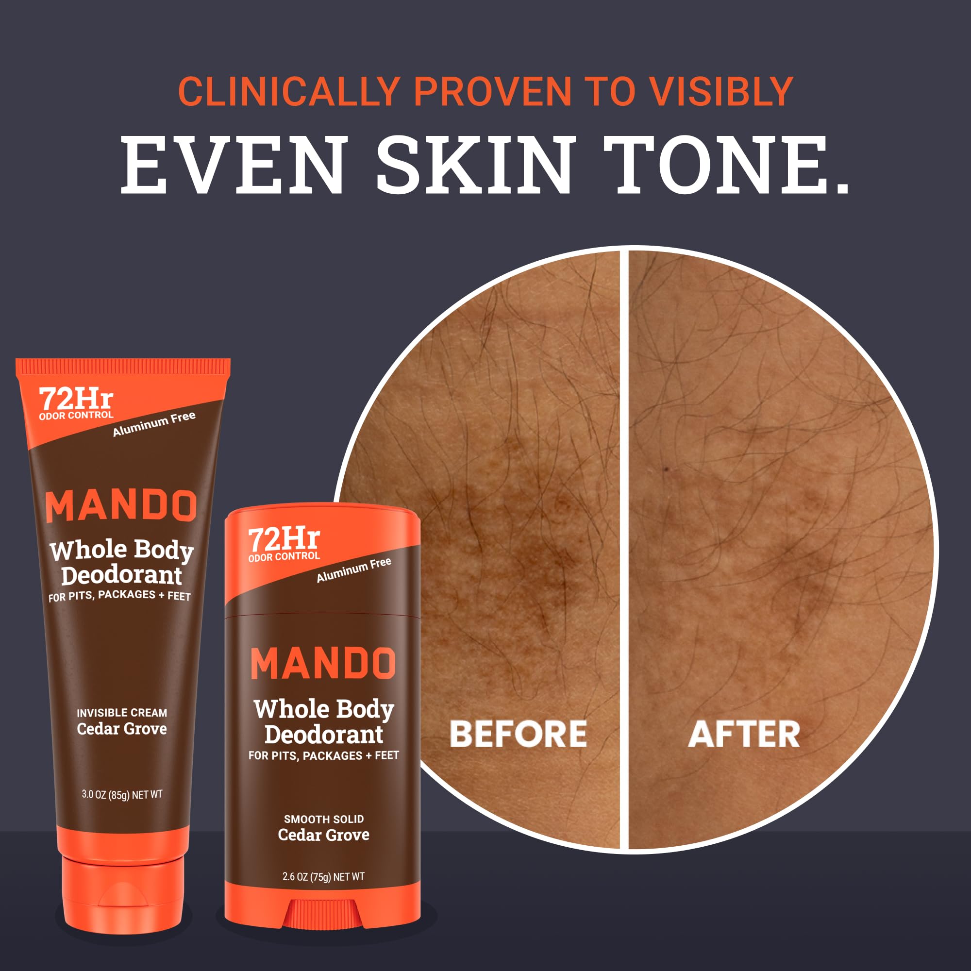 Mando Whole Body Deodorant Bundle – Cedar Grove | Aluminum-Free, 72-Hour Odor Control