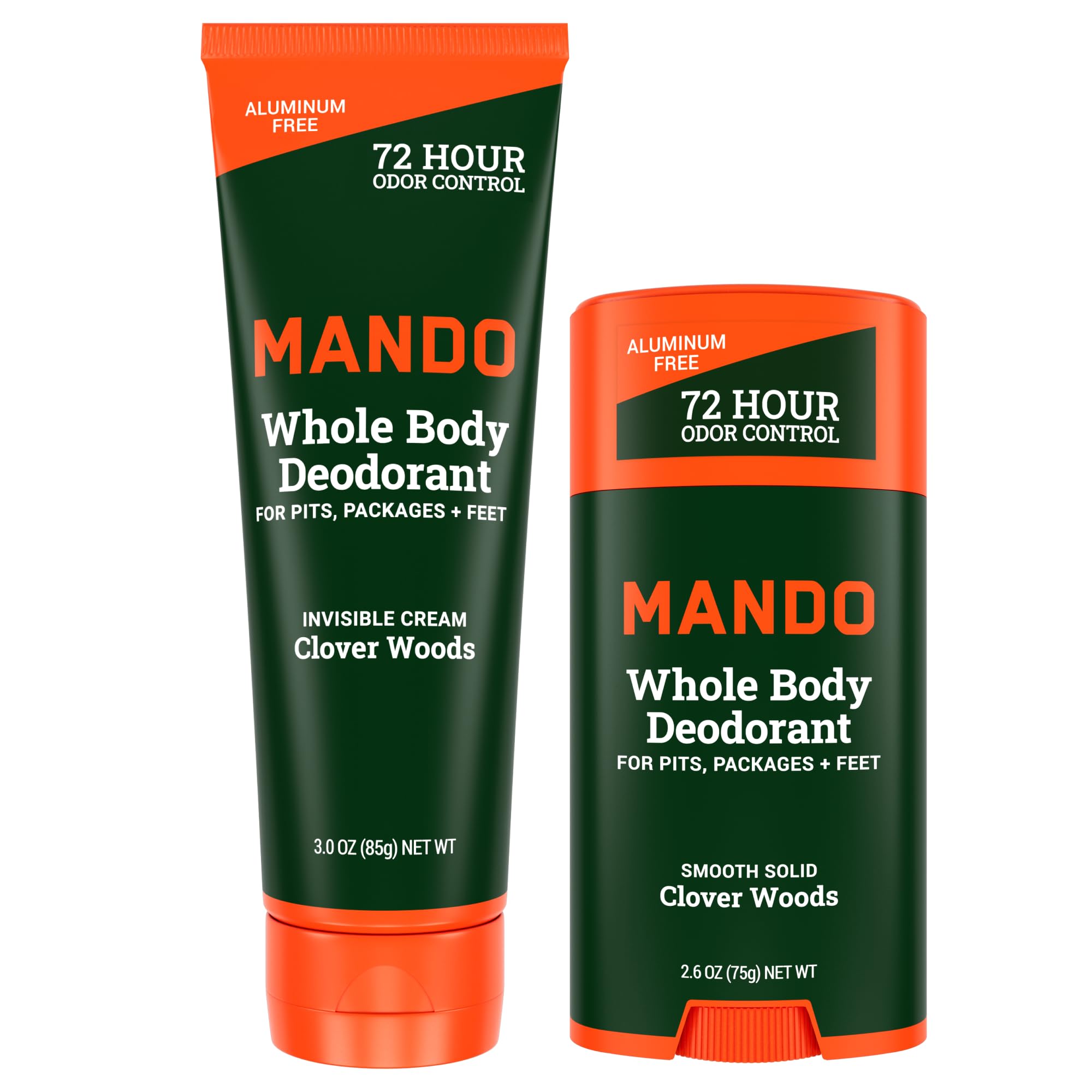 Mando Whole Body Deodorant – Aluminum Free, 72-Hour Odor Control | Clover Woods