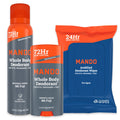 Mando Whole Body 3-Piece System — Aluminum- and Baking Soda-Free Odor Control (Mt Fuji) – 2.6 oz Stick, 3.6 oz Spray, 15 Wipes