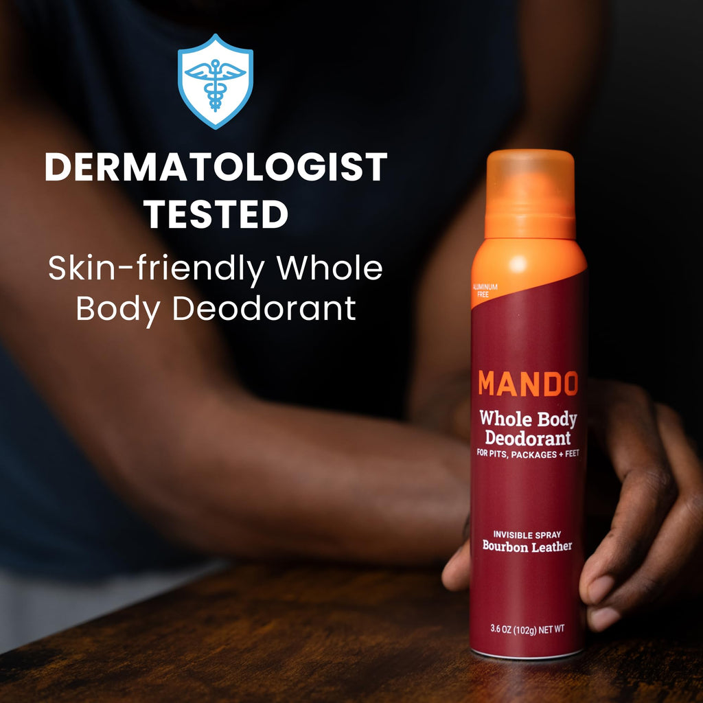 Mando Whole Body Three Piece System – Bourbon Leather | Aluminum & Baking Soda Free Odor Control