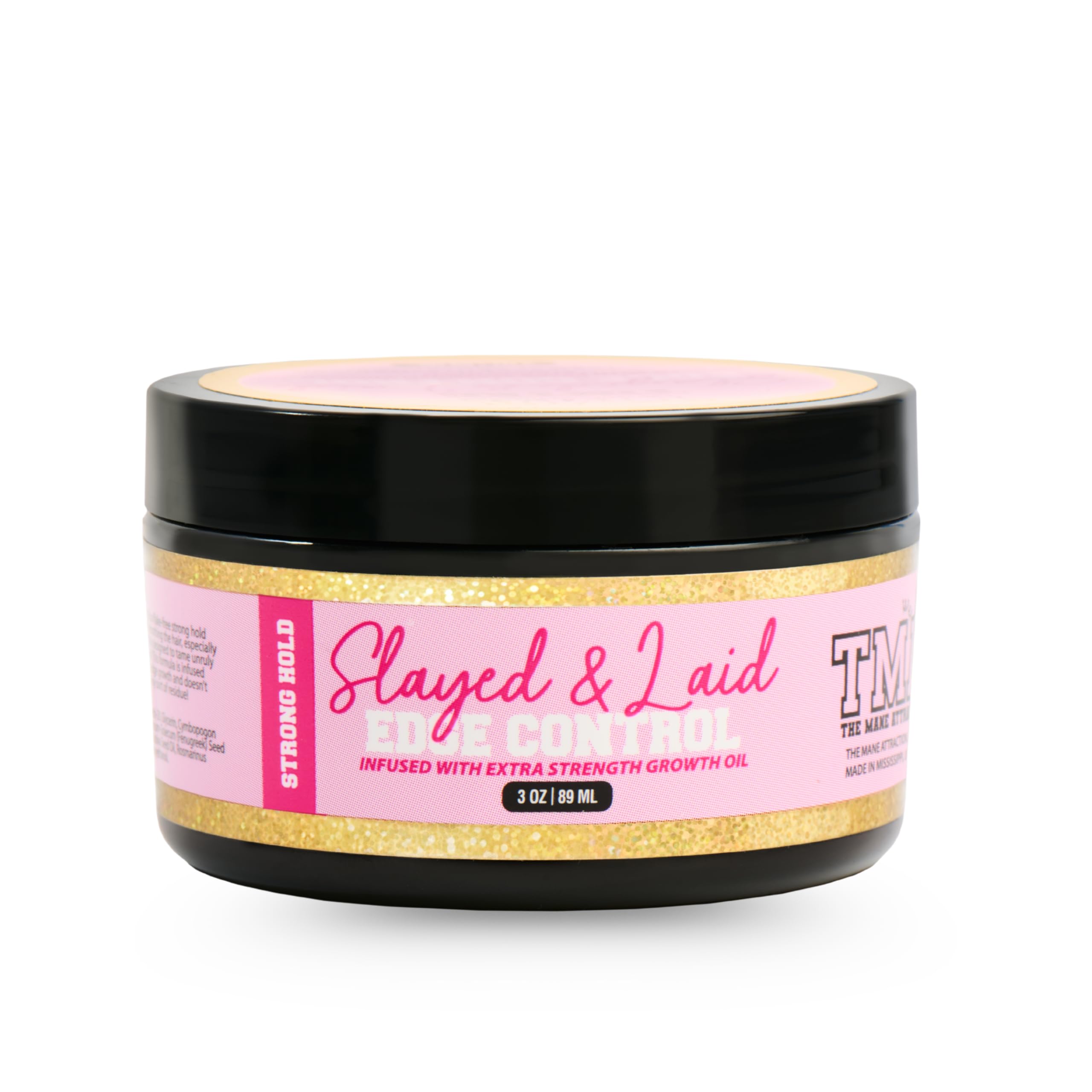The Mane Attraction Edge Control Gel 3oz | Flake-Free Hold & Growth-Boosting for Natural Hair