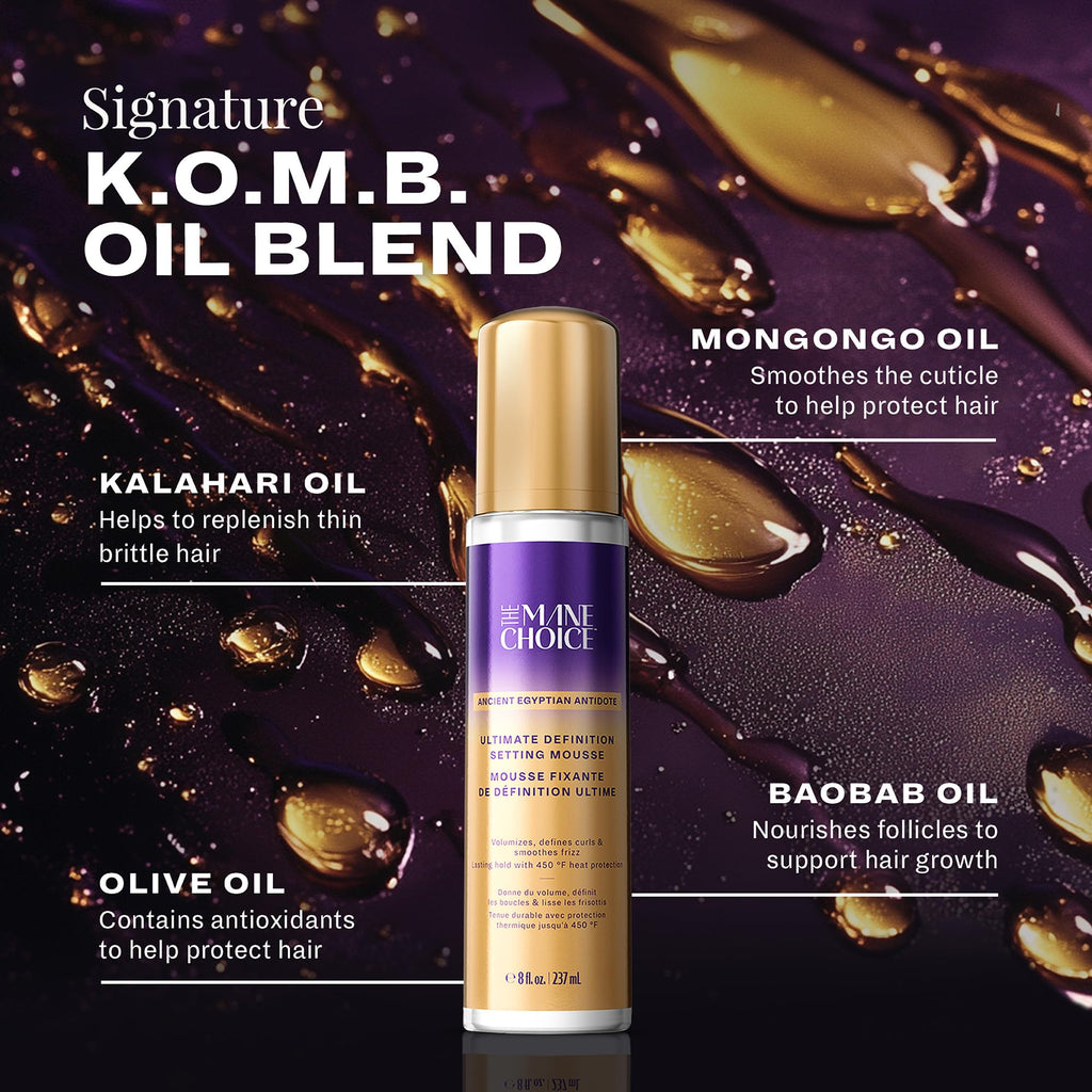 The Mane Choice Ancient Egyptian Antidote Ultimate Definition Setting Mousse – Curl Definition, Volume & Heat Protection
