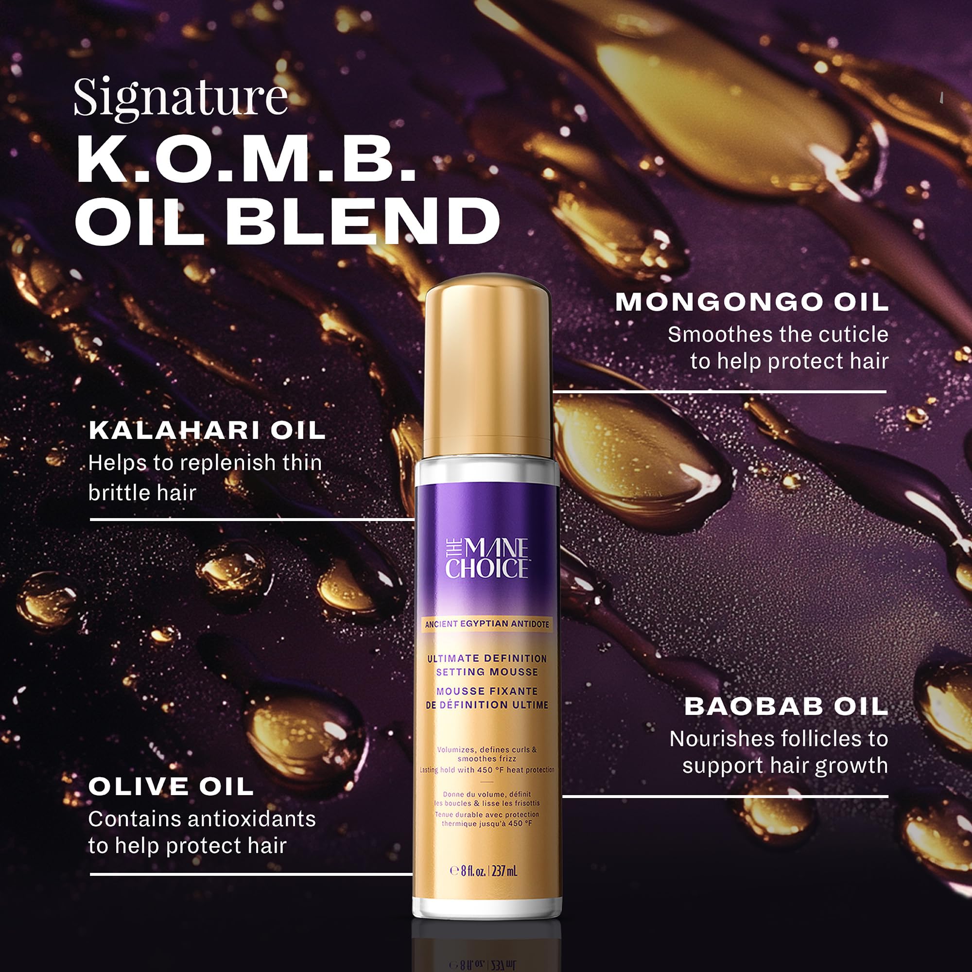 The Mane Choice Ancient Egyptian Antidote Ultimate Definition Setting Mousse – Curl Definition, Volume & Heat Protection