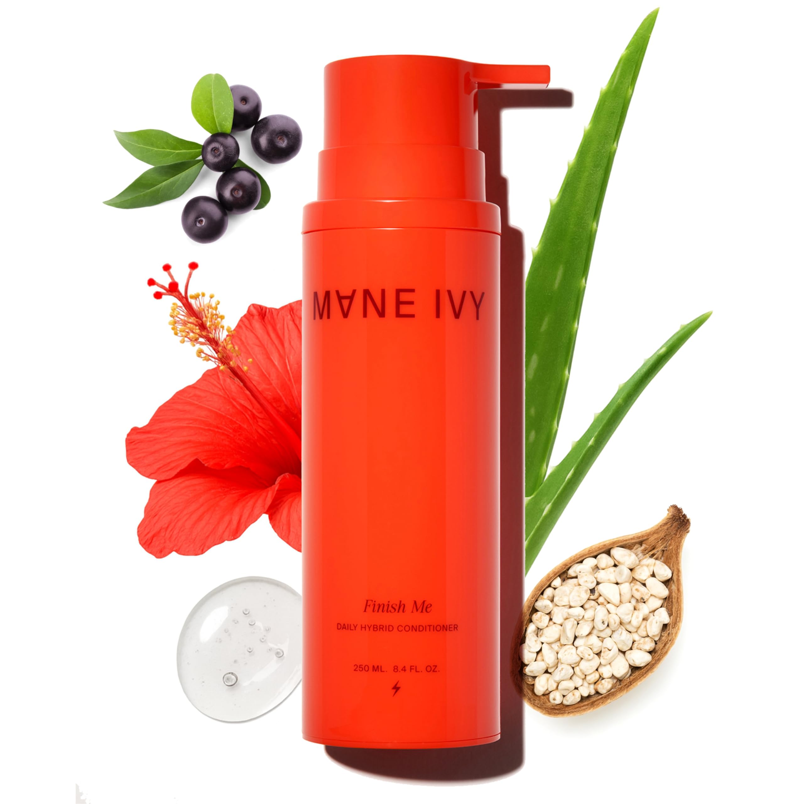 MANE IVY Finish Me Lightweight Slip Conditioner | Sulfate-Free Detangler with Hibiscus & Passionfruit