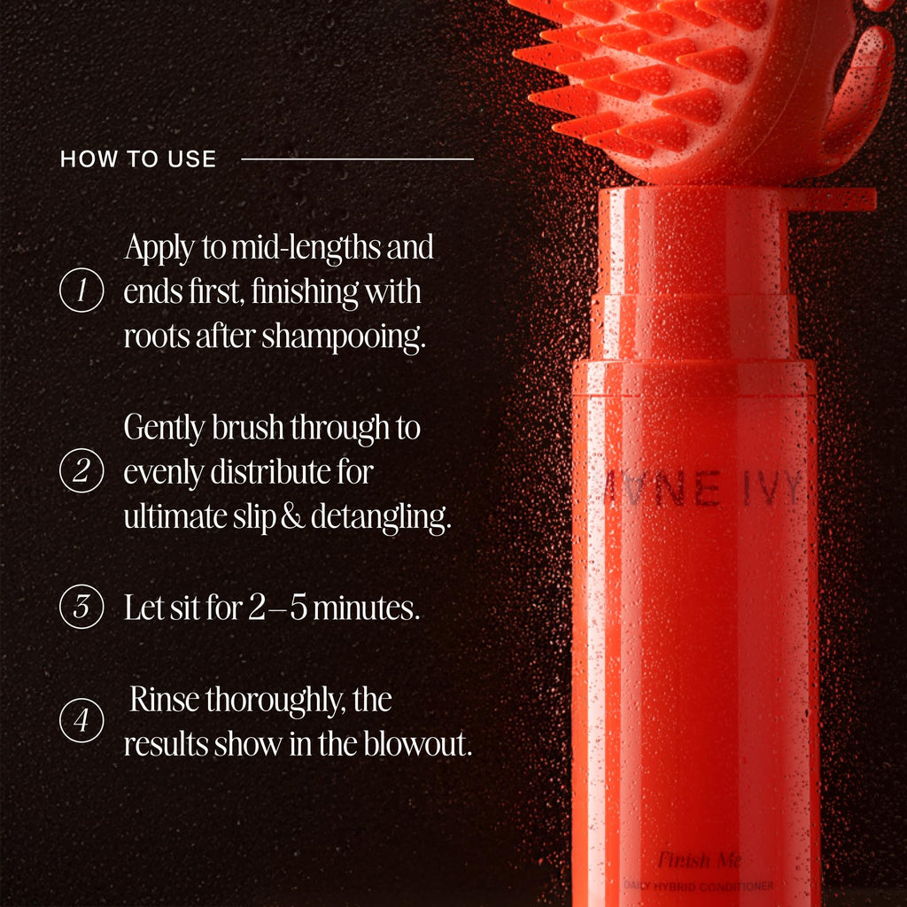MANE IVY Finish Me Lightweight Slip Conditioner | Sulfate-Free Detangler with Hibiscus & Passionfruit