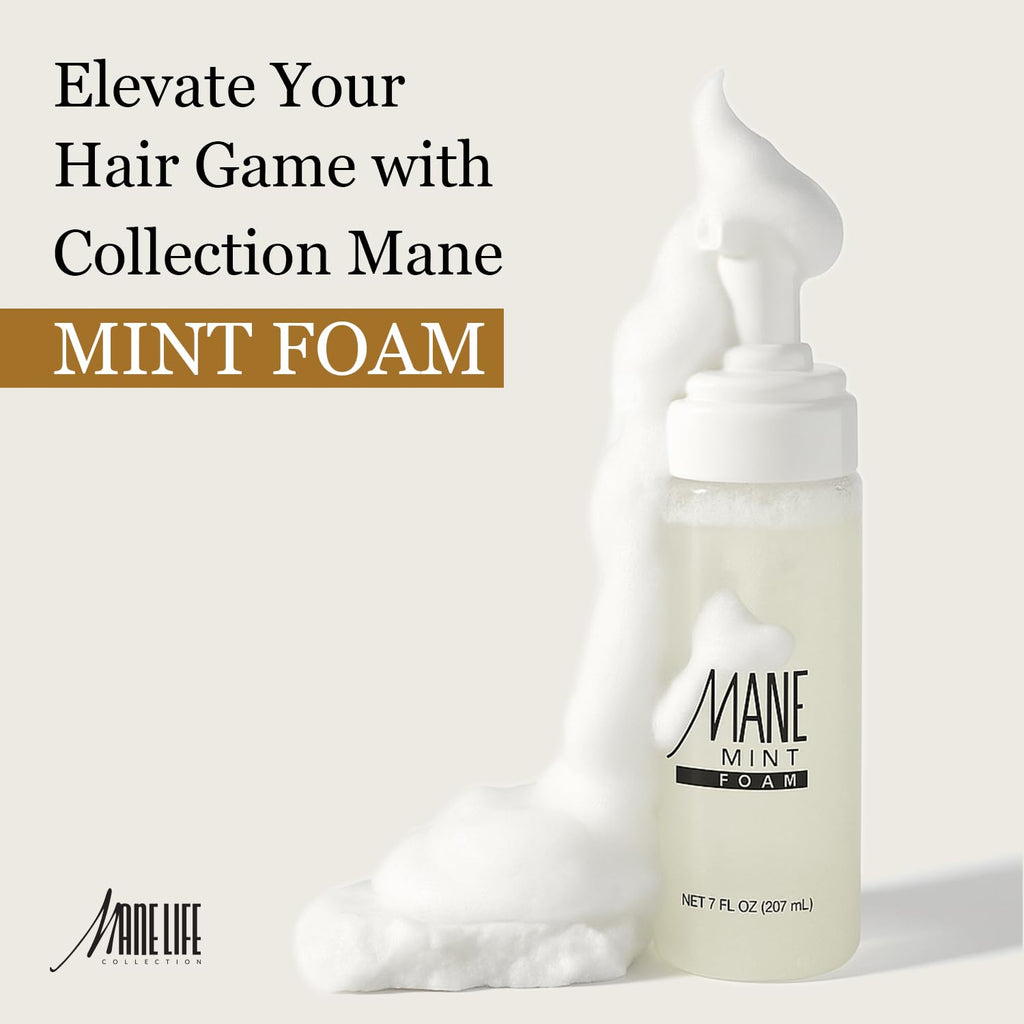 Mane Life Mint Foam – Lightweight Volumizing Mousse with Mint Scent | Frizz Control
