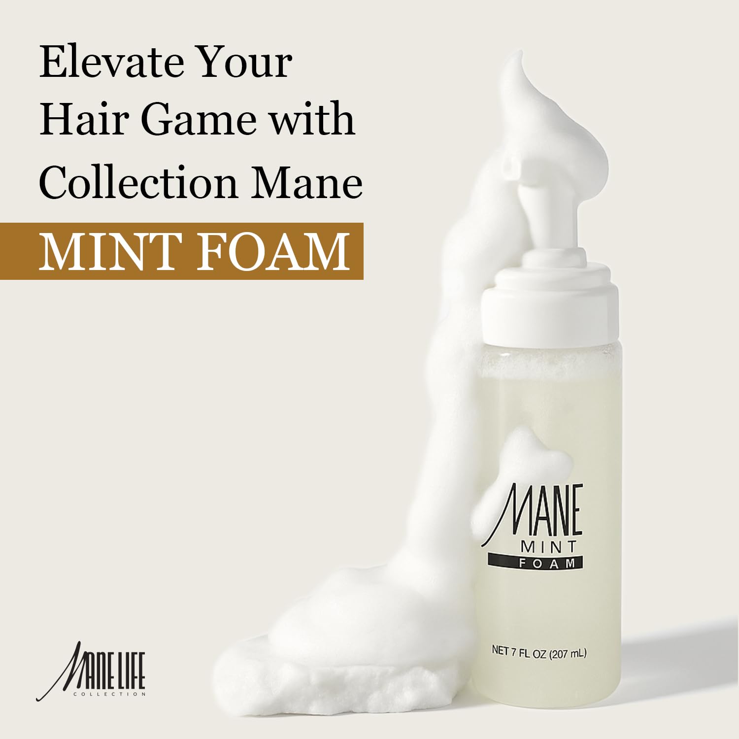 Mane Life Mint Foam – Lightweight Volumizing Mousse with Mint Scent | Frizz Control
