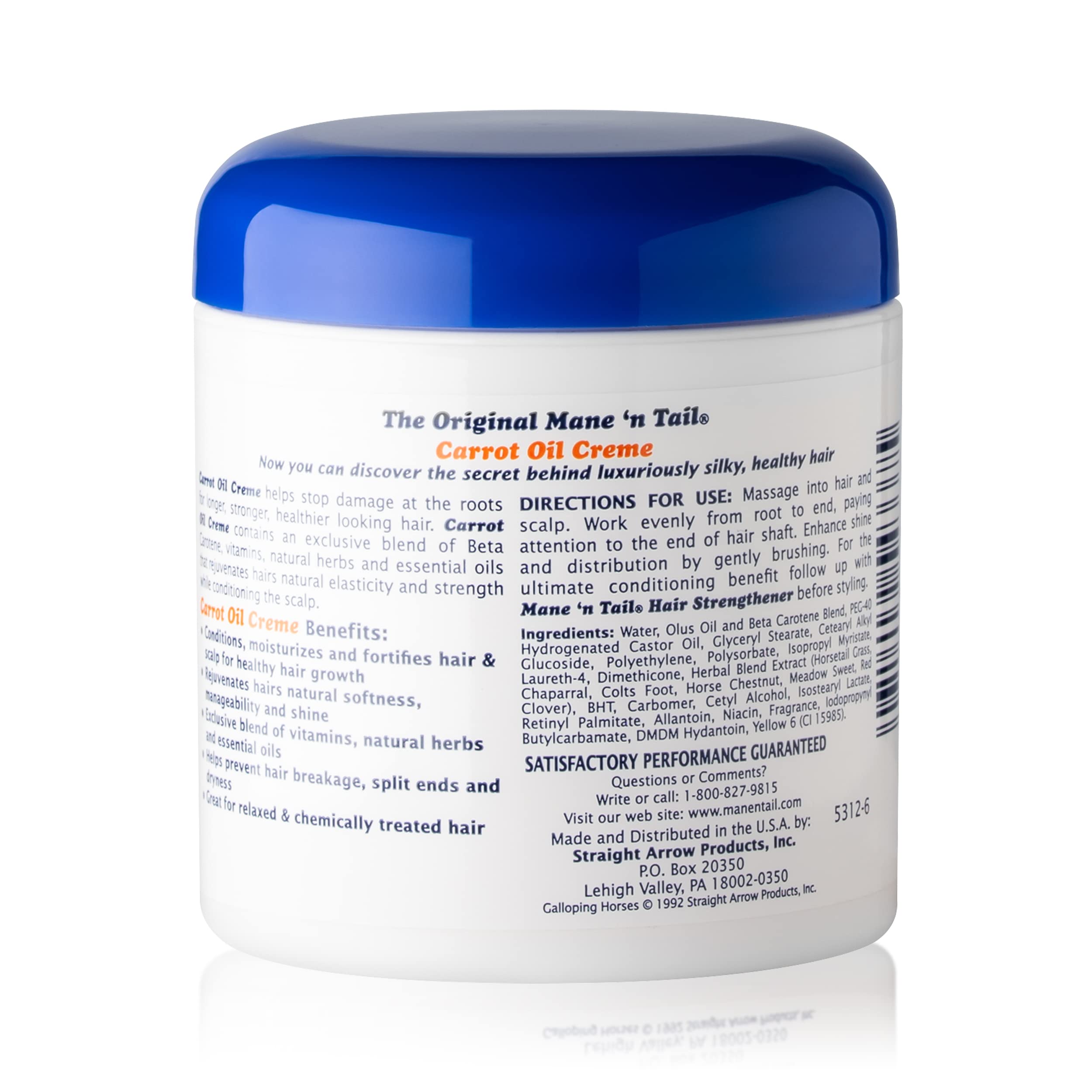 Mane 'n Tail Carrot Oil Creme — Leave-In Moisture for Stronger Hair
