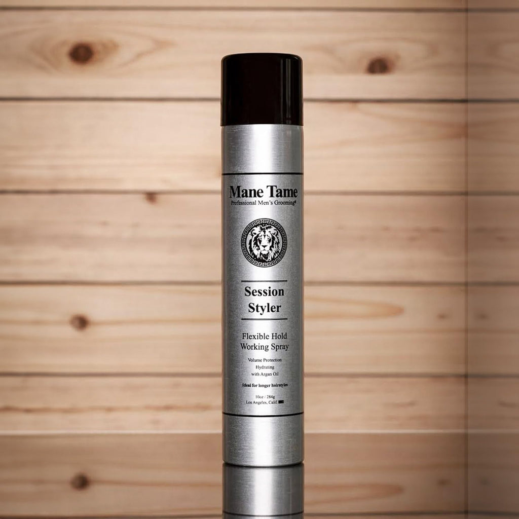 MANE TAME Session Styler Hair Spray for Men 10oz | Flexible Hold, Volume Protection, Working Spray