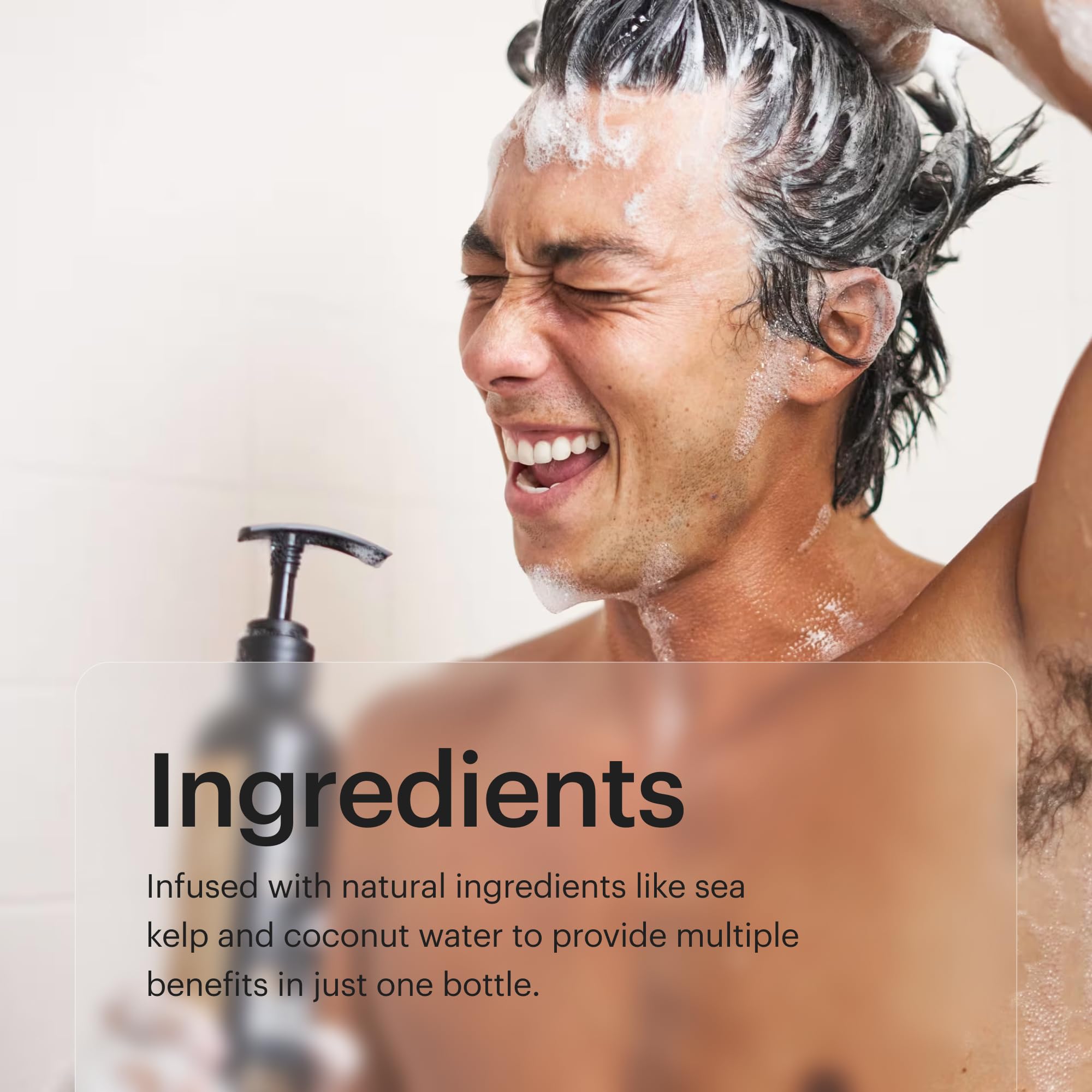 MANSCAPED 2-in-1 Shampoo & Conditioner UltraPremium with Sea Kelp, Coconut Water & Aloe – 16 oz Aluminum