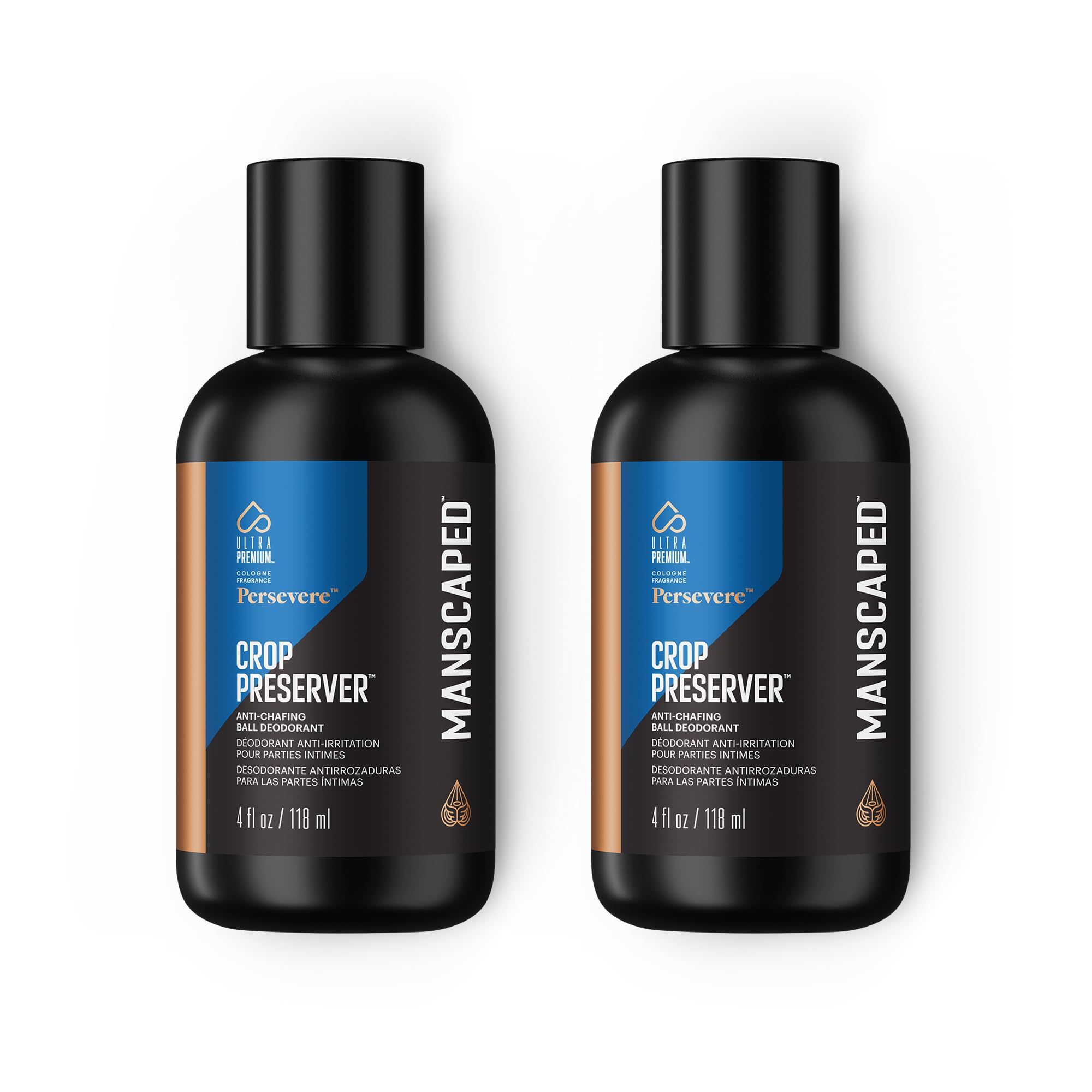 MANSCAPED The Crop Preserver Ball Deodorant Lotion – 4oz (2-Pack) with Persevere Scent