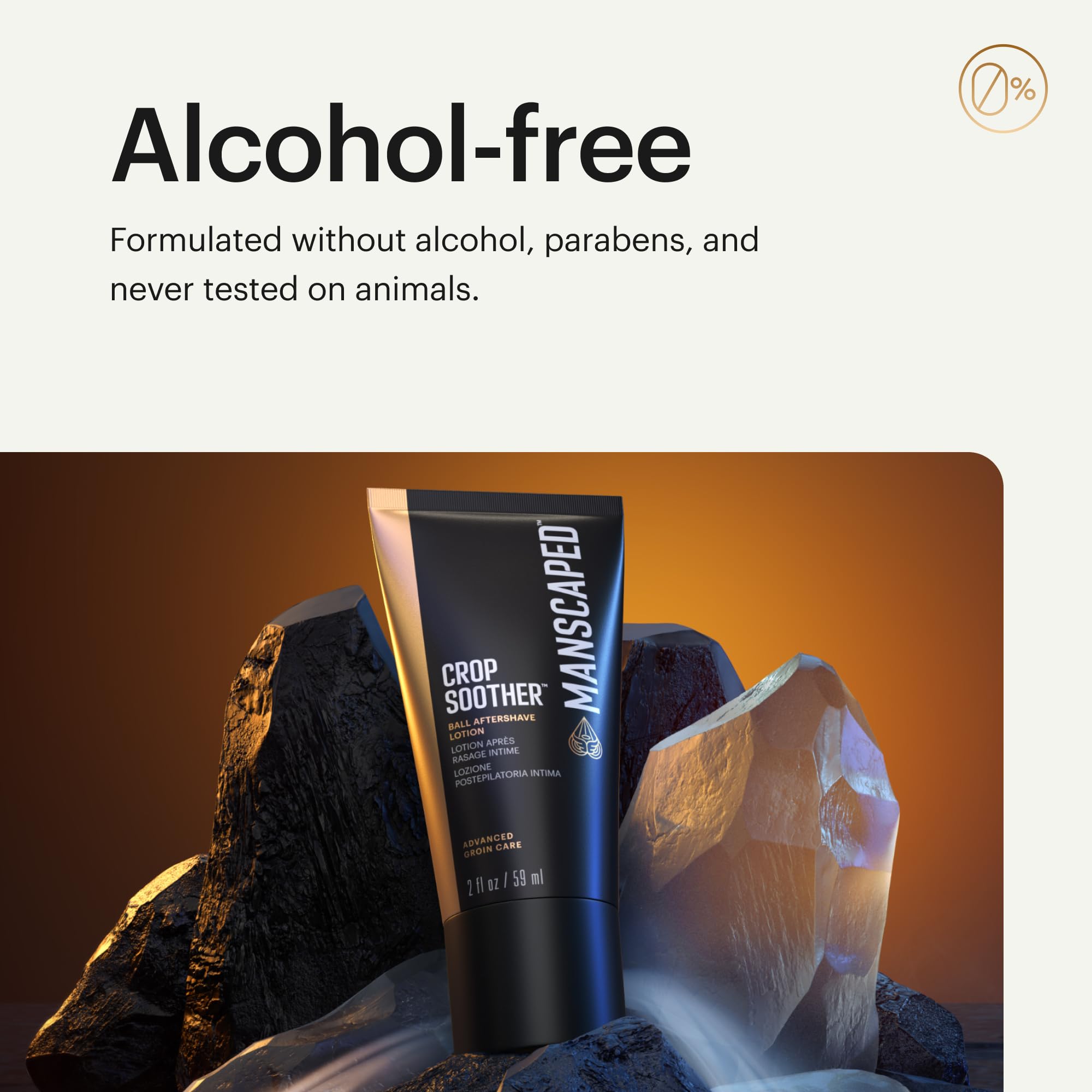 MANSCAPED Crop Soother Groin Aftershave – Aloe, Oats, Shea & Cocoa Butter