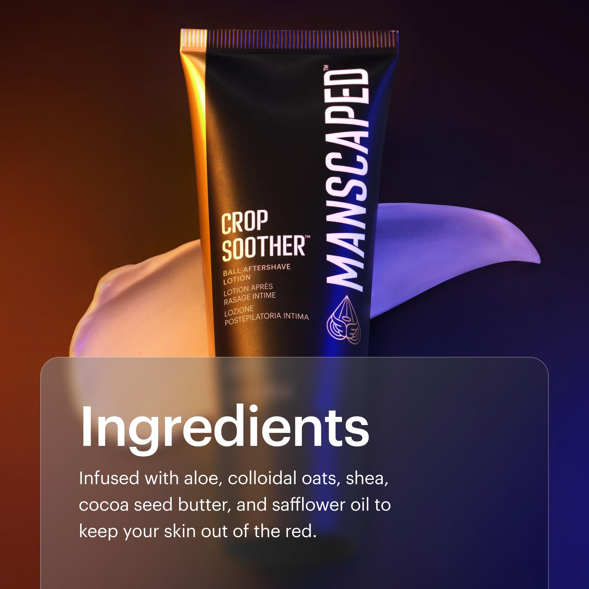 MANSCAPED Crop Soother Groin Aftershave – Aloe, Oats, Shea & Cocoa Butter