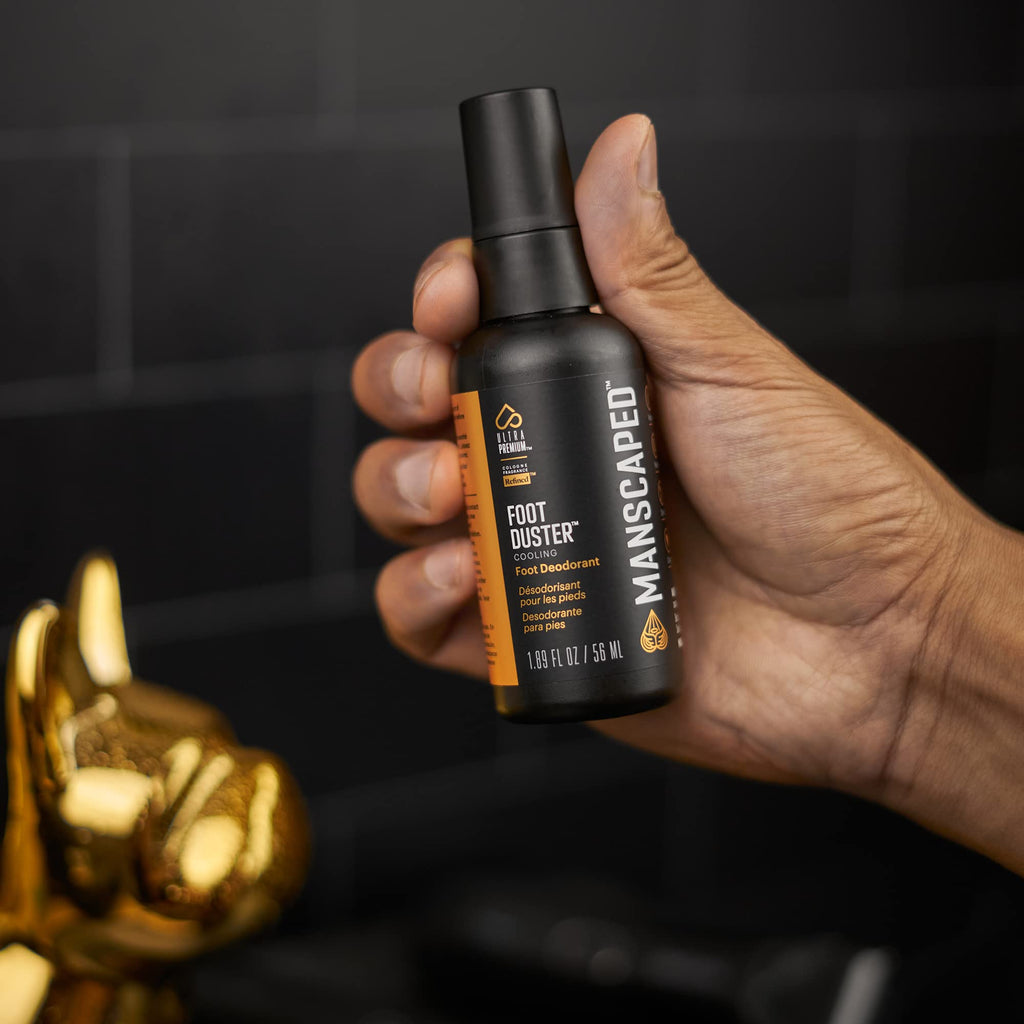 MANSCAPED The Foot Duster – Cooling Foot Deodorant Spray with Tea Tree & Peppermint