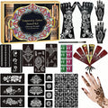ManYan HaiYan Temporary Tattoos Kit – 12 Large Stencils, 78 Designs, DIY Body Art with 6 Ink Colors