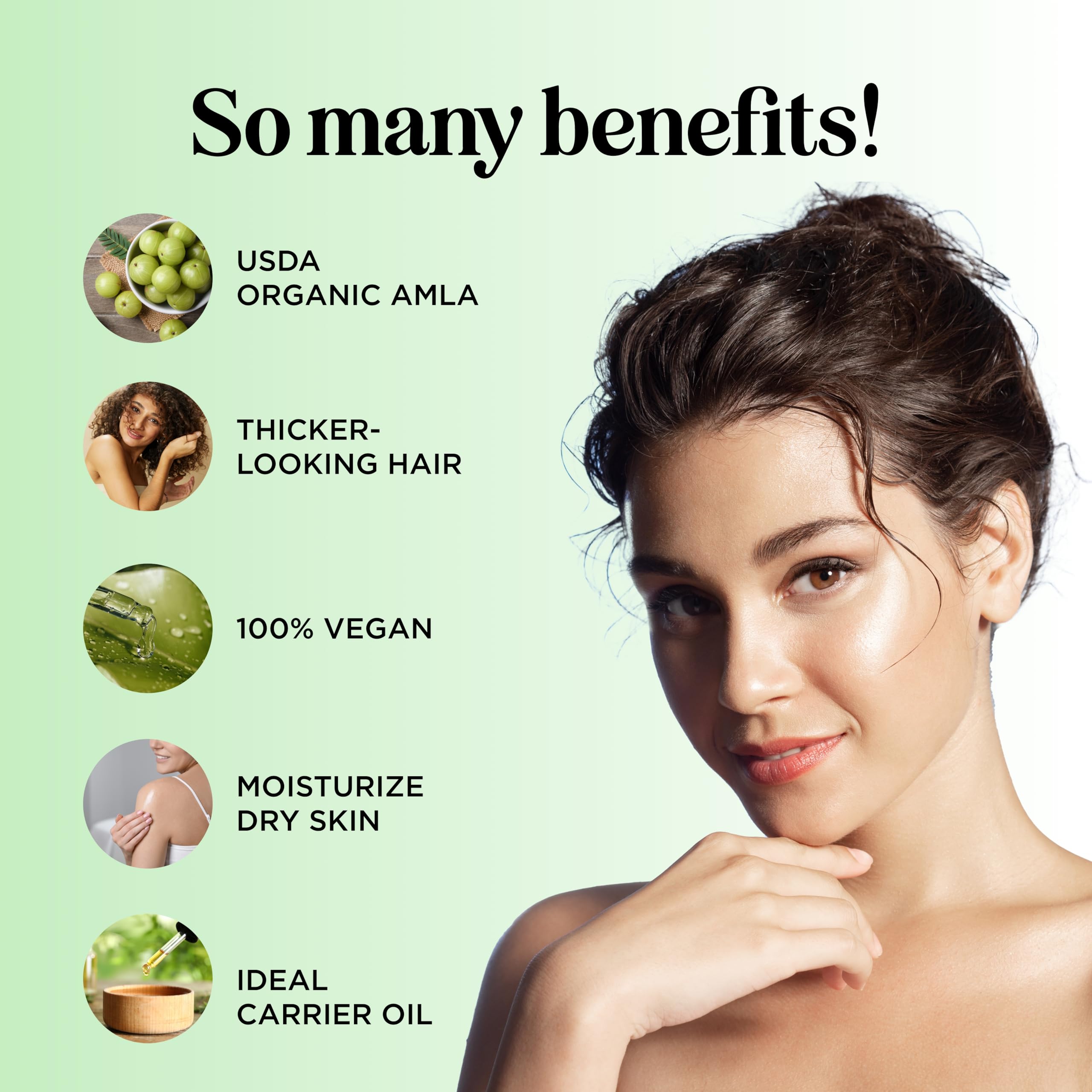Maple Holistics Organic Amla Oil for Hair - 4 Fl Oz | Volume, Shine & Hydration