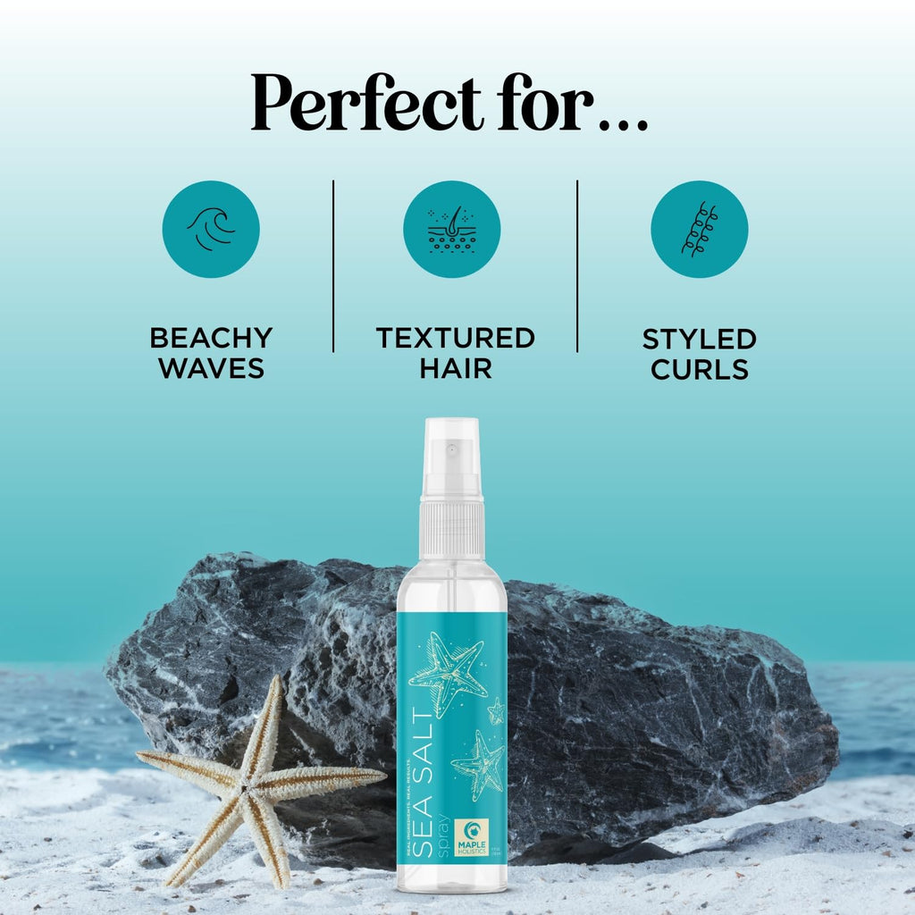Maple Holistics Volumizing Sea Salt Spray – Beach Waves & Texture Booster