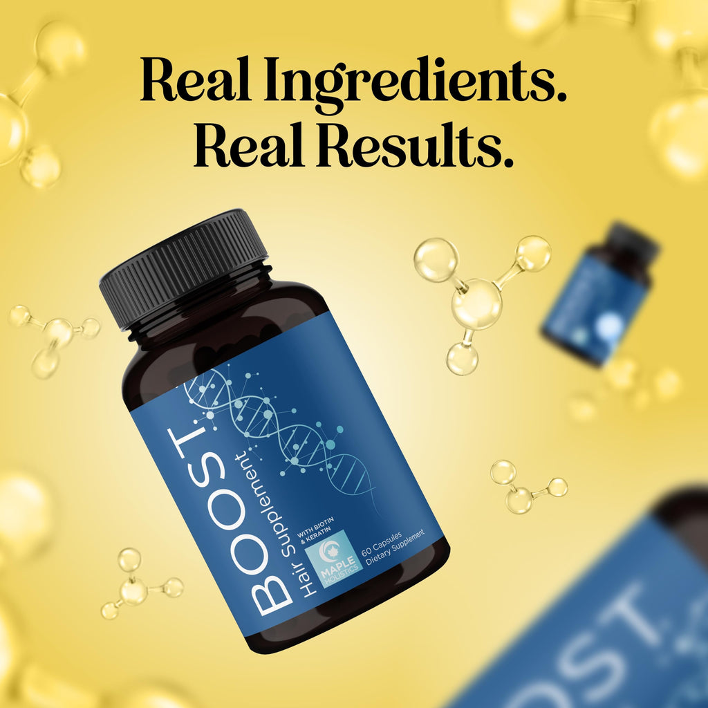 Maple Holistics Biotin 10000mcg & Collagen Hair Growth Supplement for Women & Men