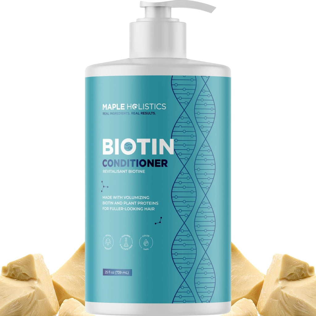Maple Holistics Biotin Conditioner for Thinning Hair – Volumizing, Sulfate-Free, 25 fl oz