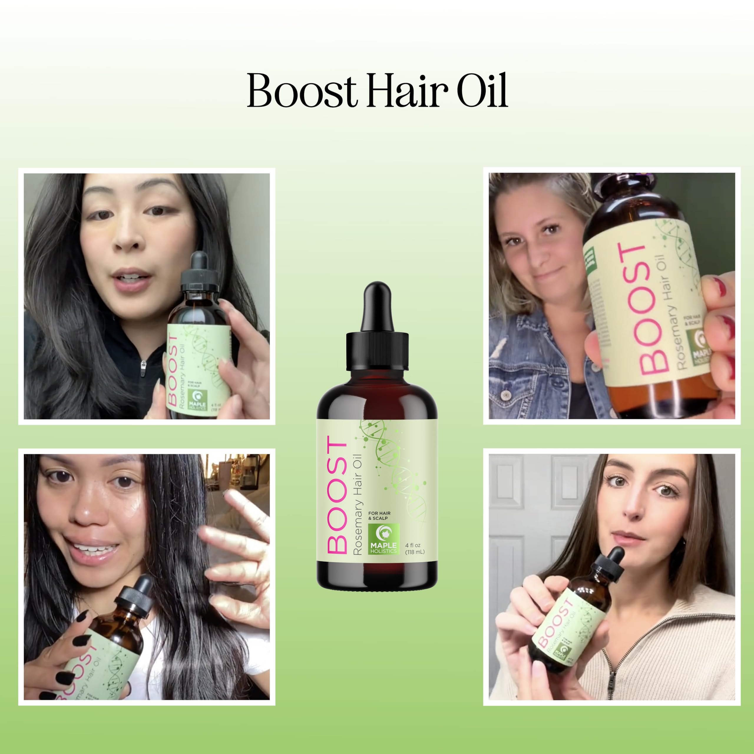 Maple Holistics Volumizing Rosemary Hair Oil Serum – Lightweight Scalp & Hair Moisturizer
