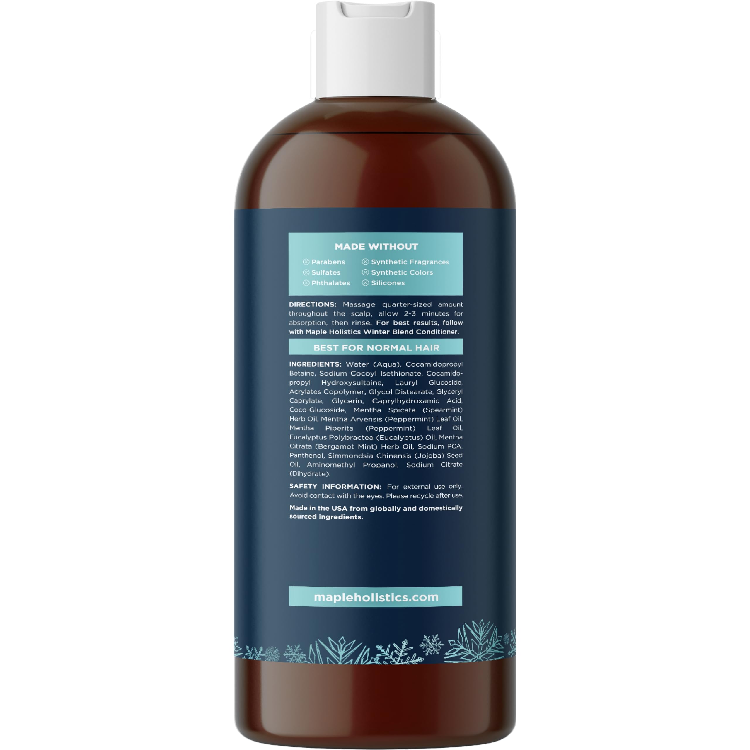 Maple Holistics Sulfate-Free Hard Water Shampoo — Deep Clarifying & Hydrating