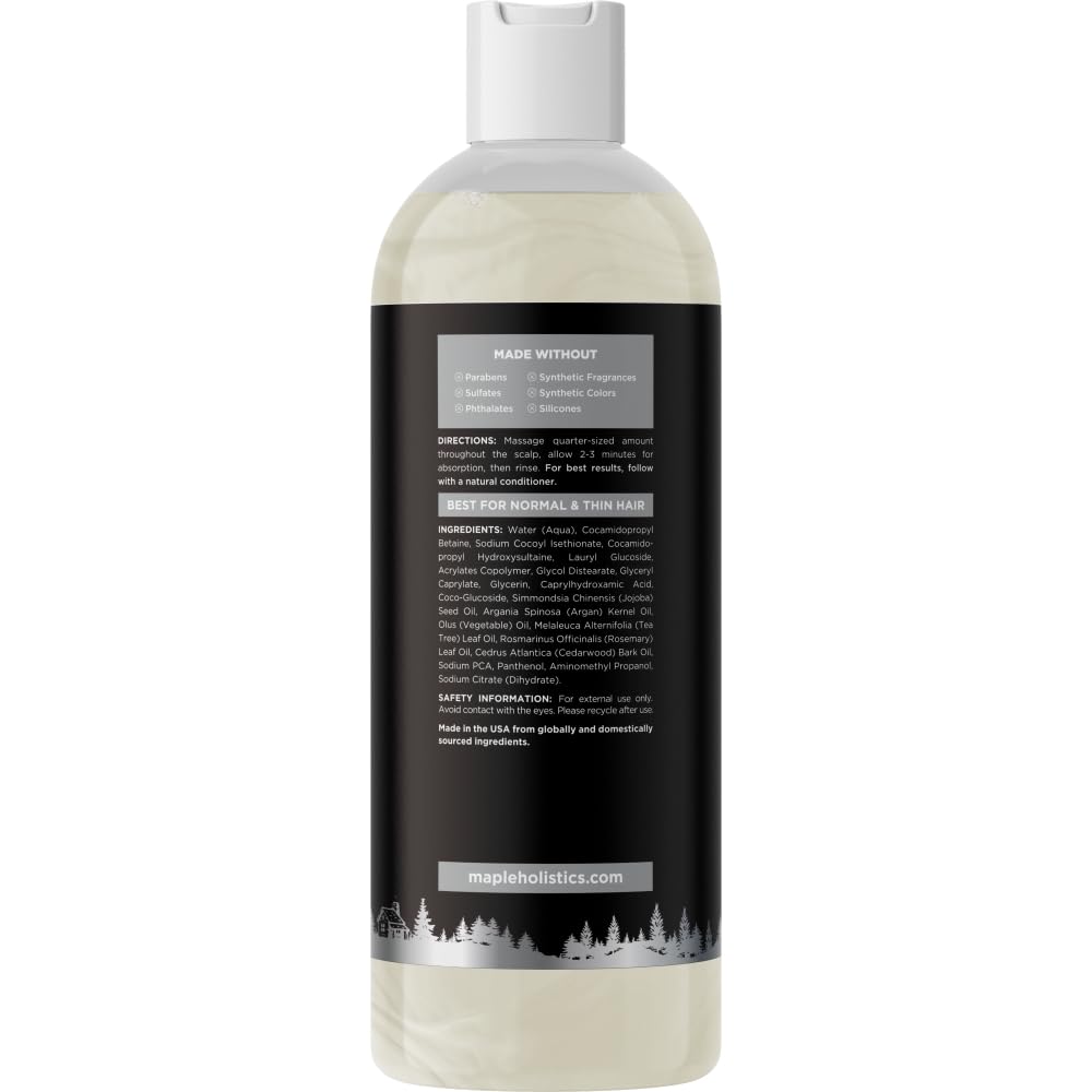 Maple Holistics Cleansing Shampoo for Dry Scalp Care — Cedarwood & Rosemary with Tea Tree Oil