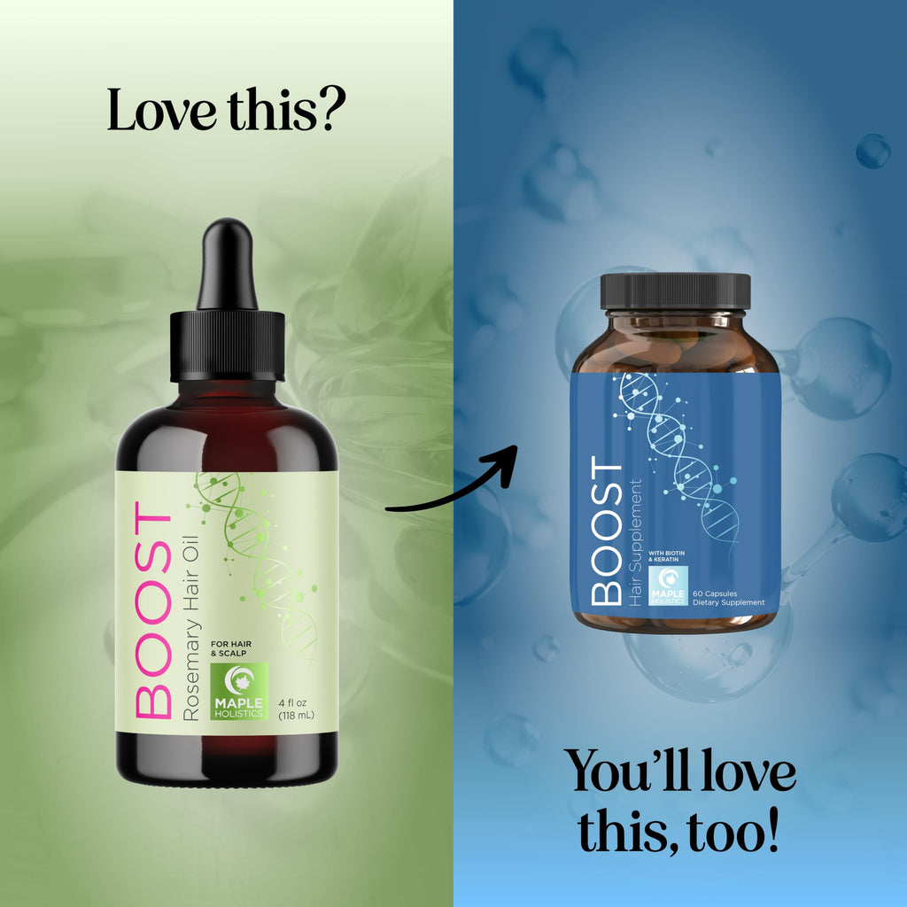 Maple Holistics Volumizing Rosemary Hair Oil Serum – Lightweight Scalp & Hair Moisturizer