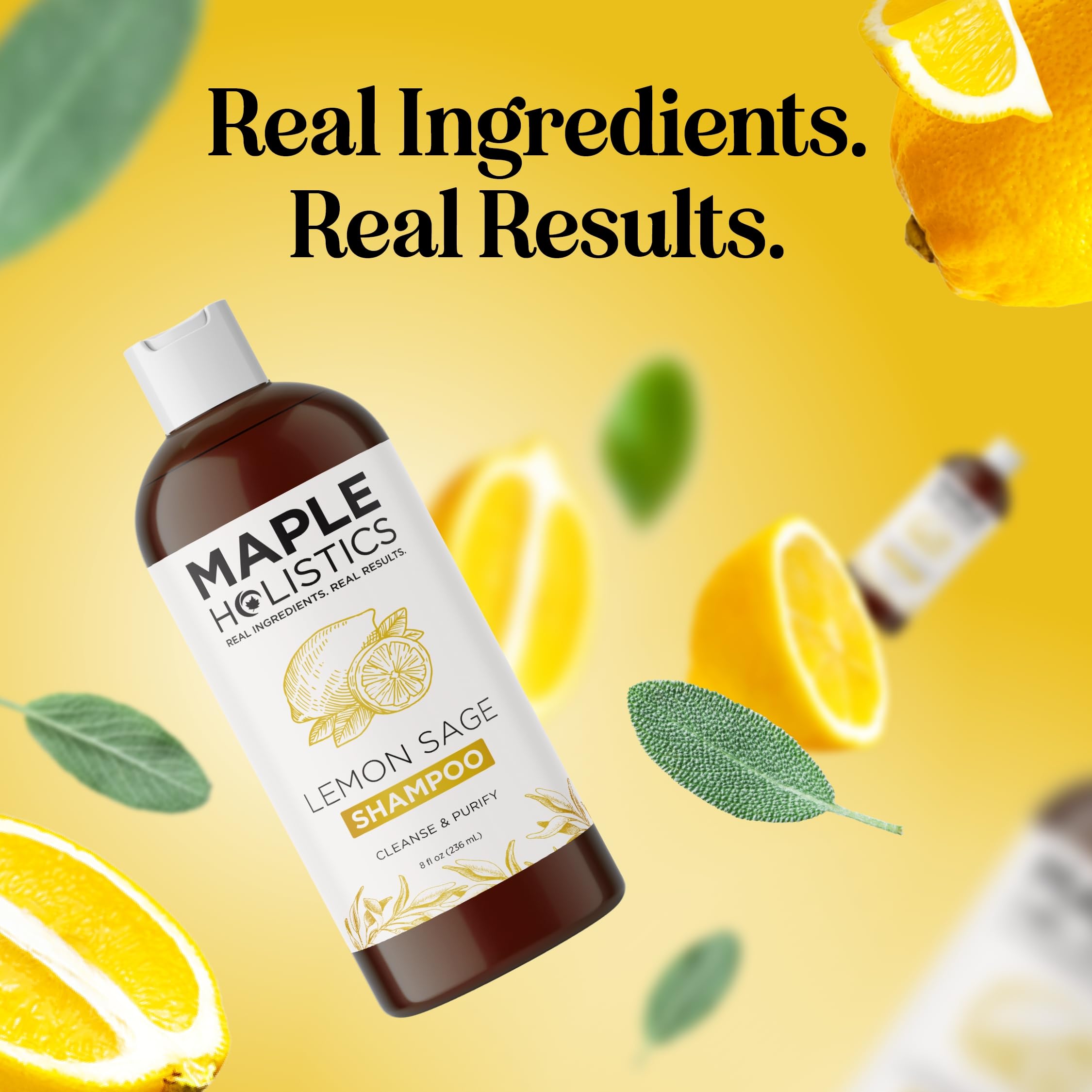 Maple Holistics Sulfate Free Shampoo for Oily Hair – Lemon Sage Clarifying Shampoo