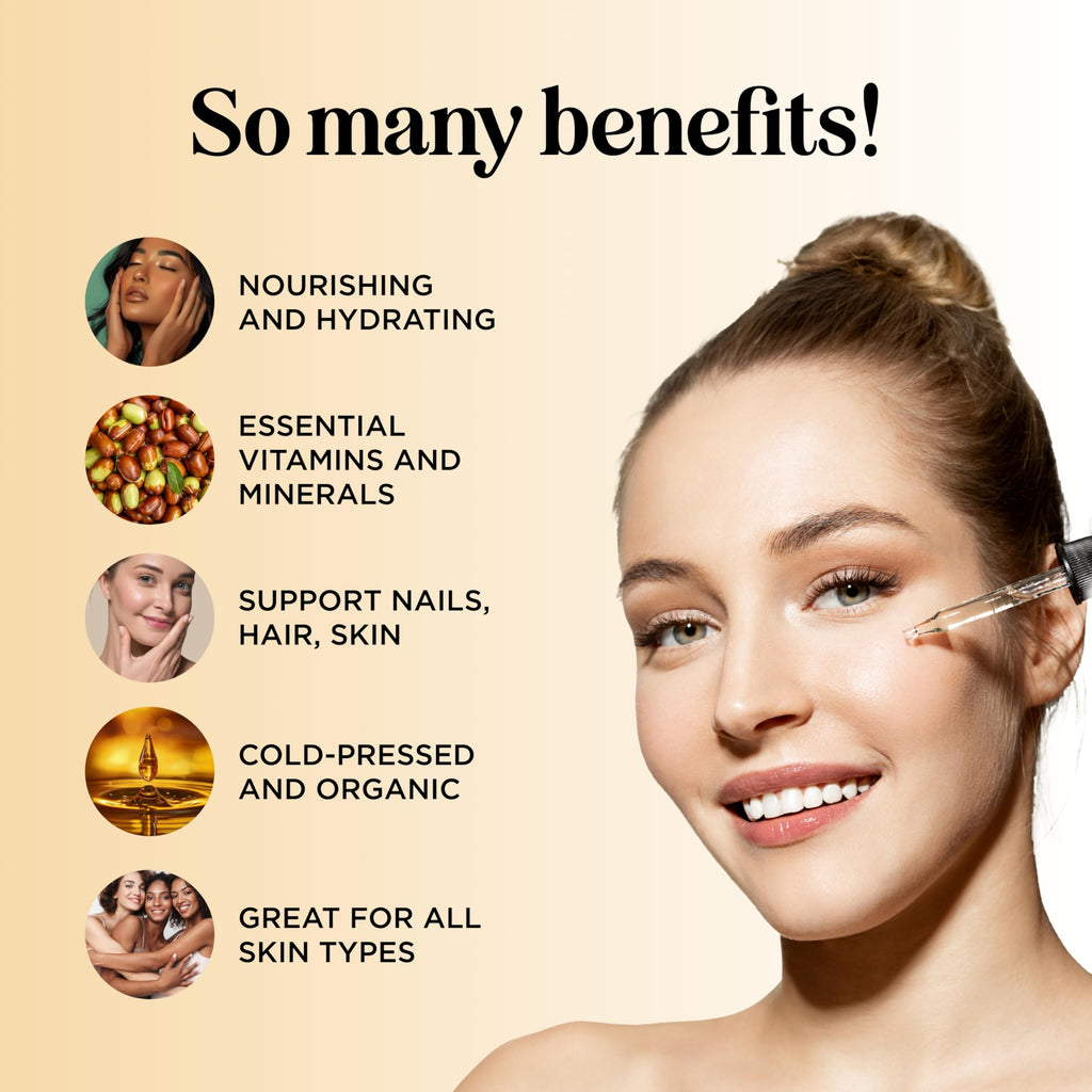 Maple Holistics Organic Jojoba Oil – Cold Pressed, 100% Pure, Skin, Hair & Nails Carrier Oil